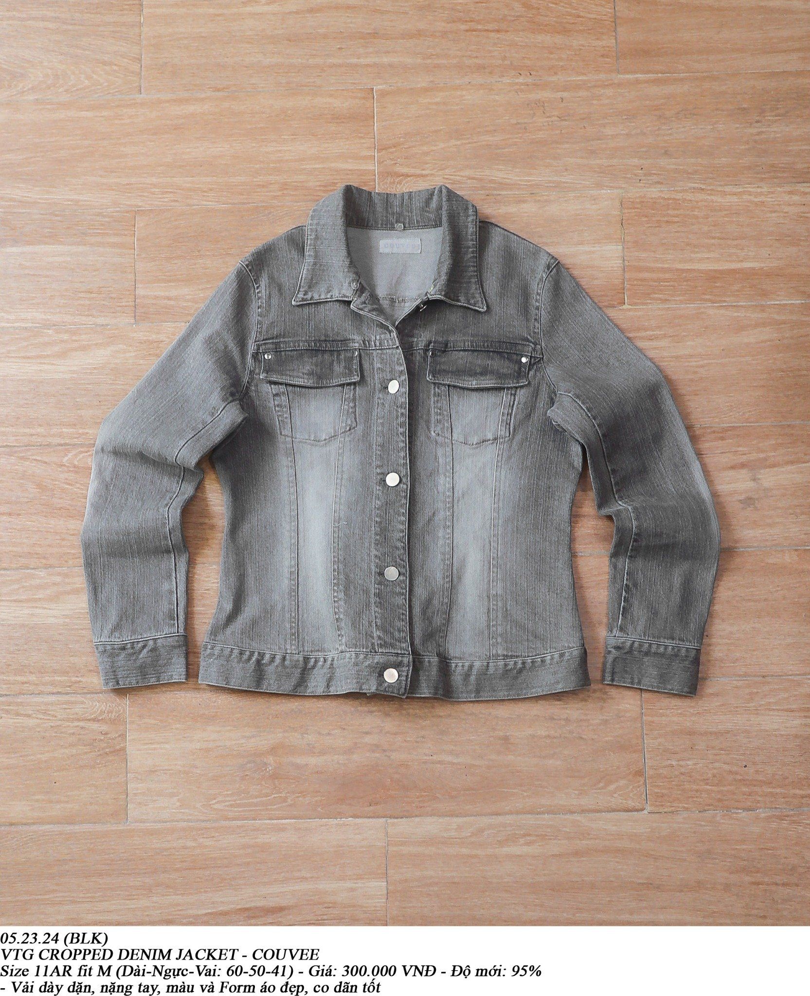 05.23.24 - VTG CROPPED DENIM JACKET - COUVEE