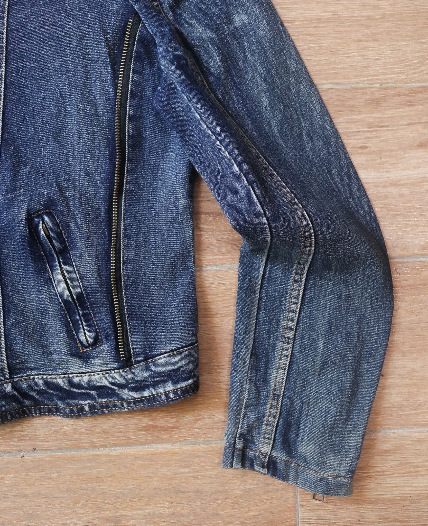 05.23.24 - VTG CROPPED MULTI ZIP DENIM JACKET