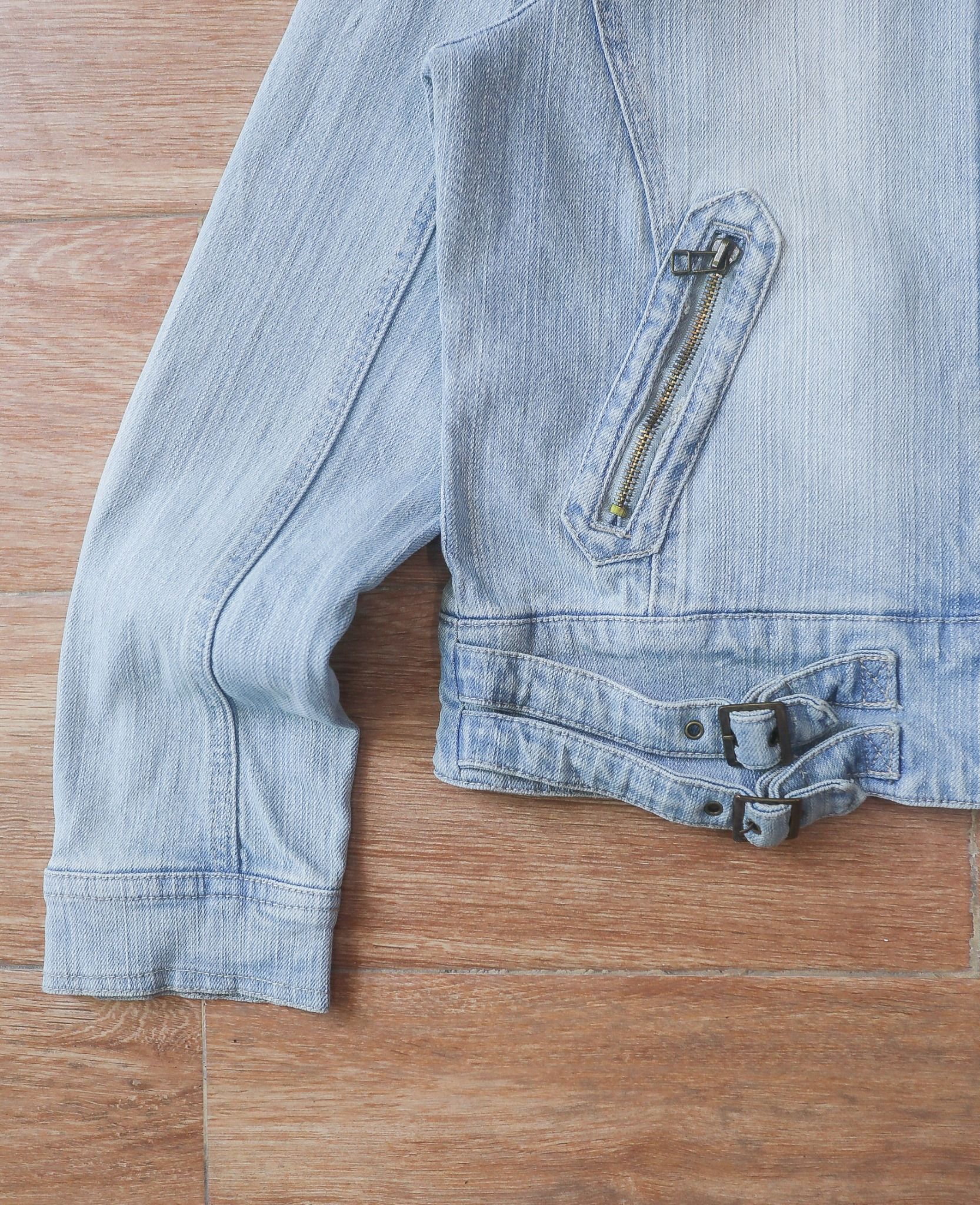 05.23.24 - VTG CROPPED BIKER DENIM JACKET - SORRIDERE