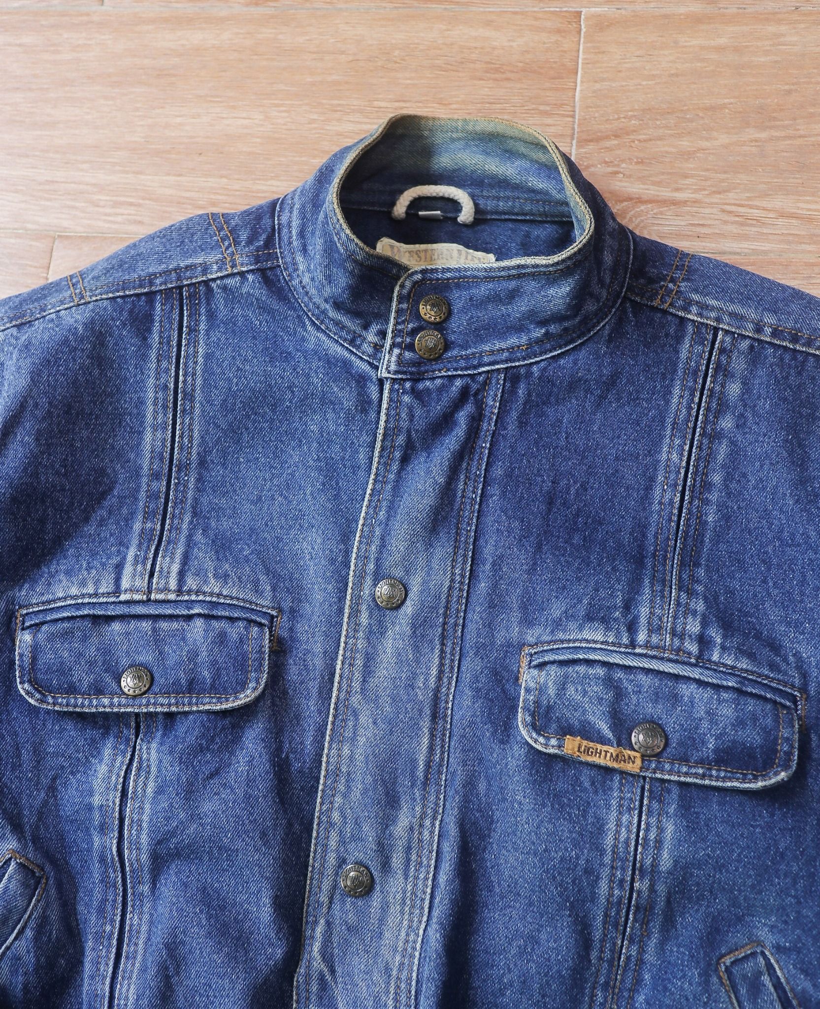 05.24.24 - VTG HEAVY BLOUSON DENIM JACKET - LIGHTMAN