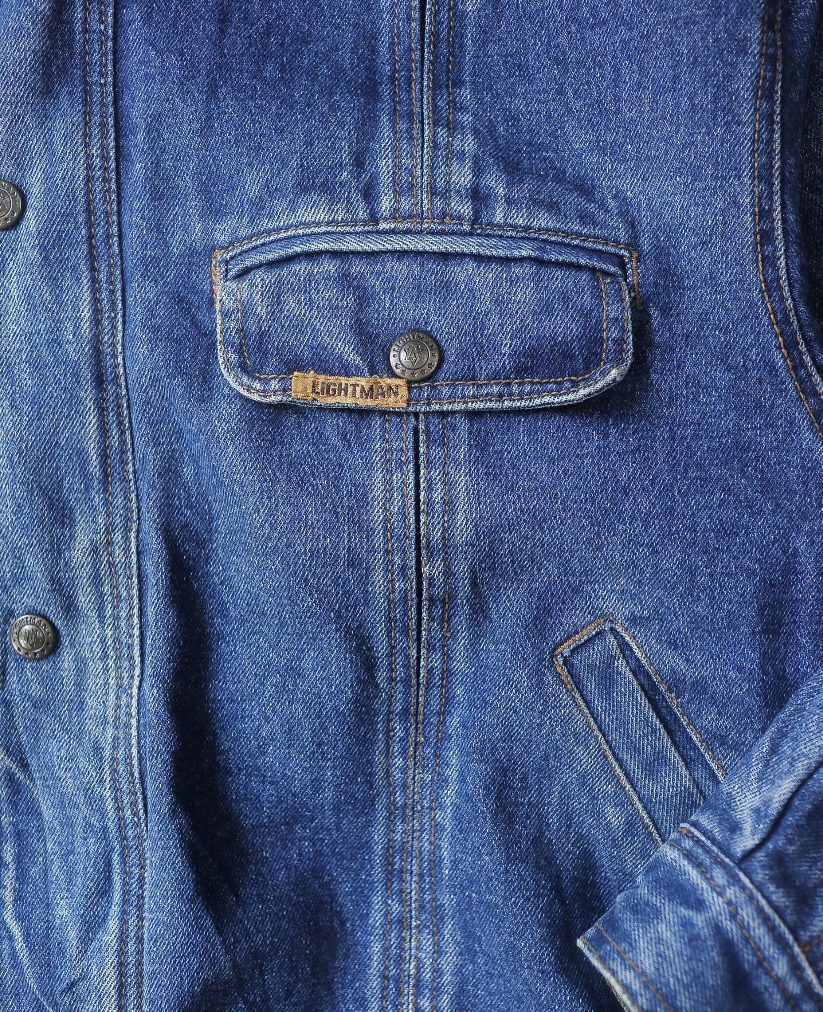 05.24.24 - VTG HEAVY BLOUSON DENIM JACKET - LIGHTMAN