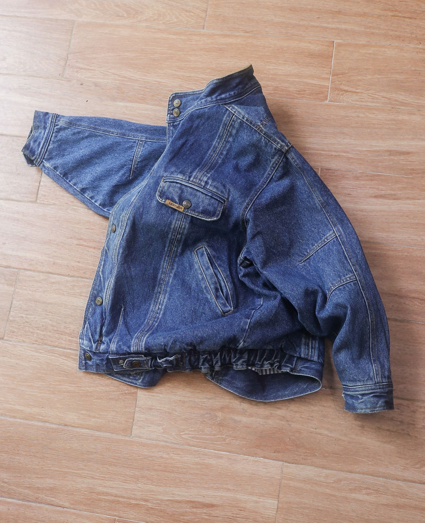 05.24.24 - VTG HEAVY BLOUSON DENIM JACKET - LIGHTMAN