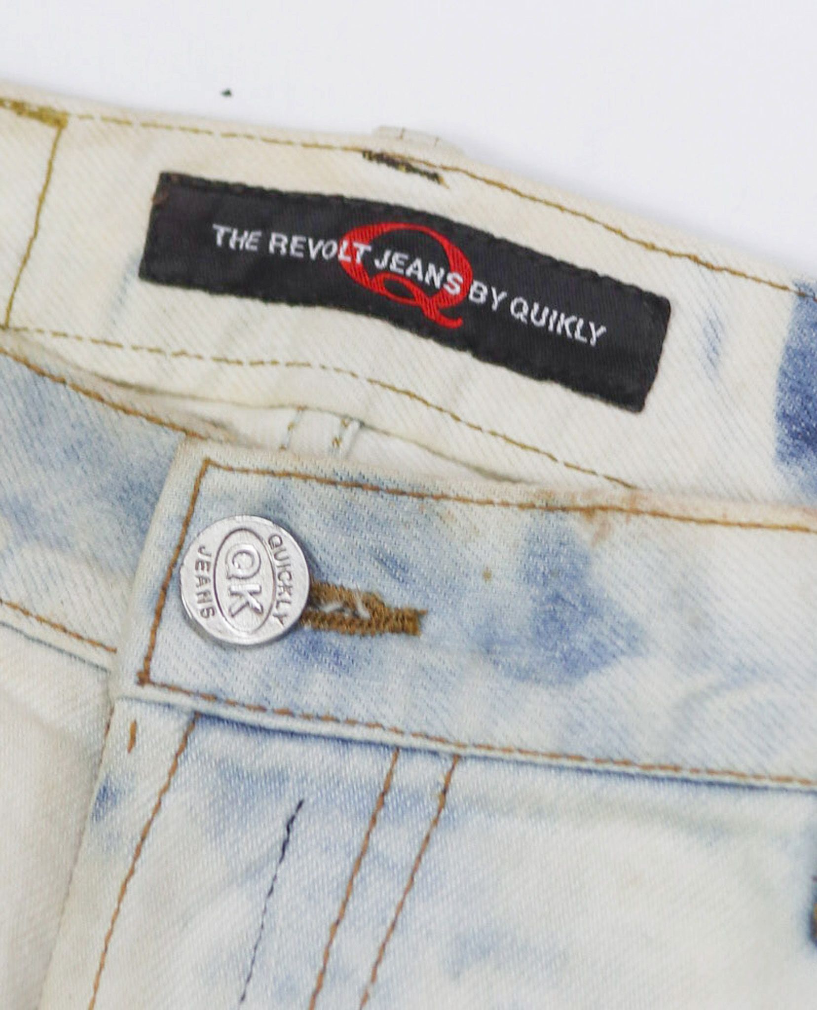 02.22.23 - VTG BLEACH DENIM PANTS - THE REVOLT JEANS BY QUIKLY