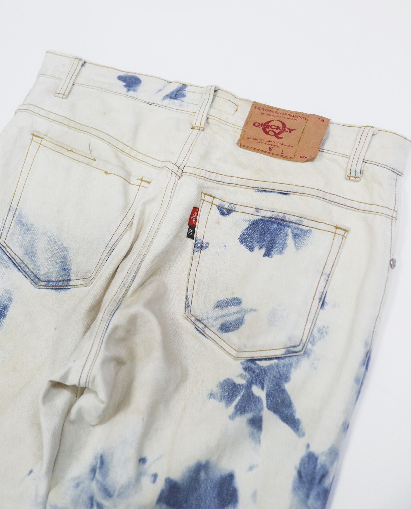 02.22.23 - VTG BLEACH DENIM PANTS - THE REVOLT JEANS BY QUIKLY