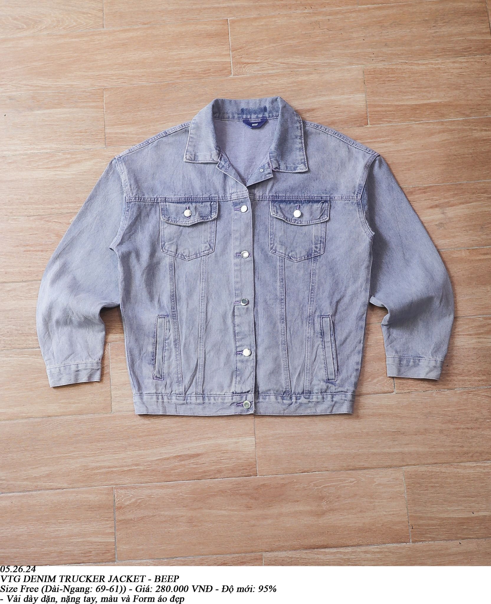 05.26.24 - VTG DENIM TRUCKER JACKET - BEEP