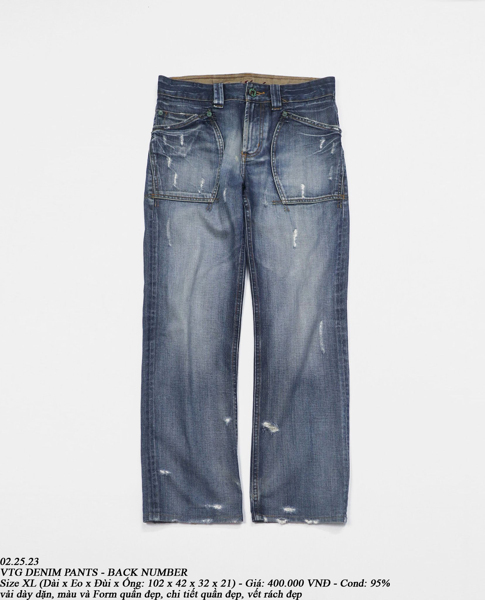 02.25.23 - VTG DENIM PANTS - BACK NUMBER
