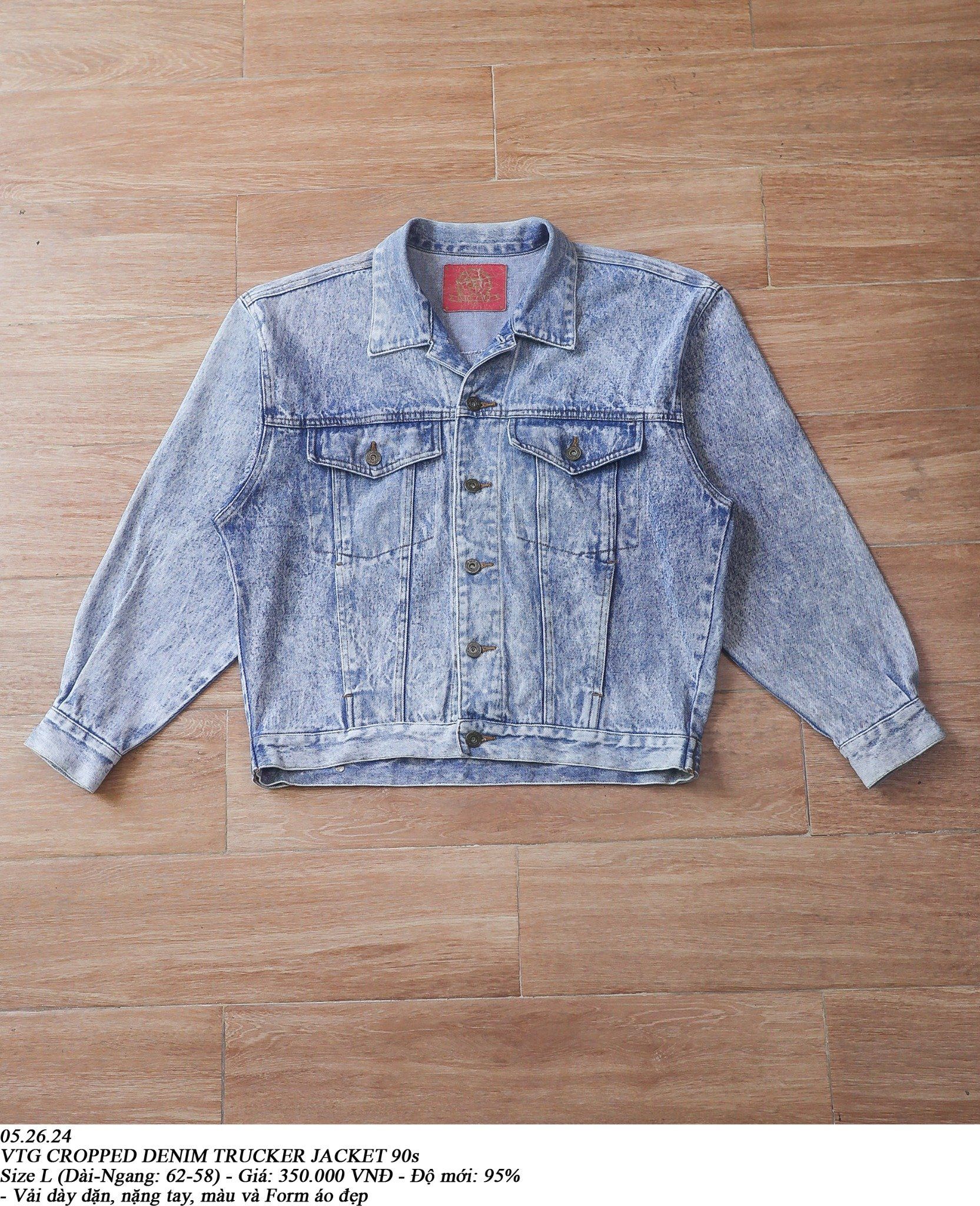 05.26.24 - VTG CROPPED DENIM TRUCKER JACKET 90s