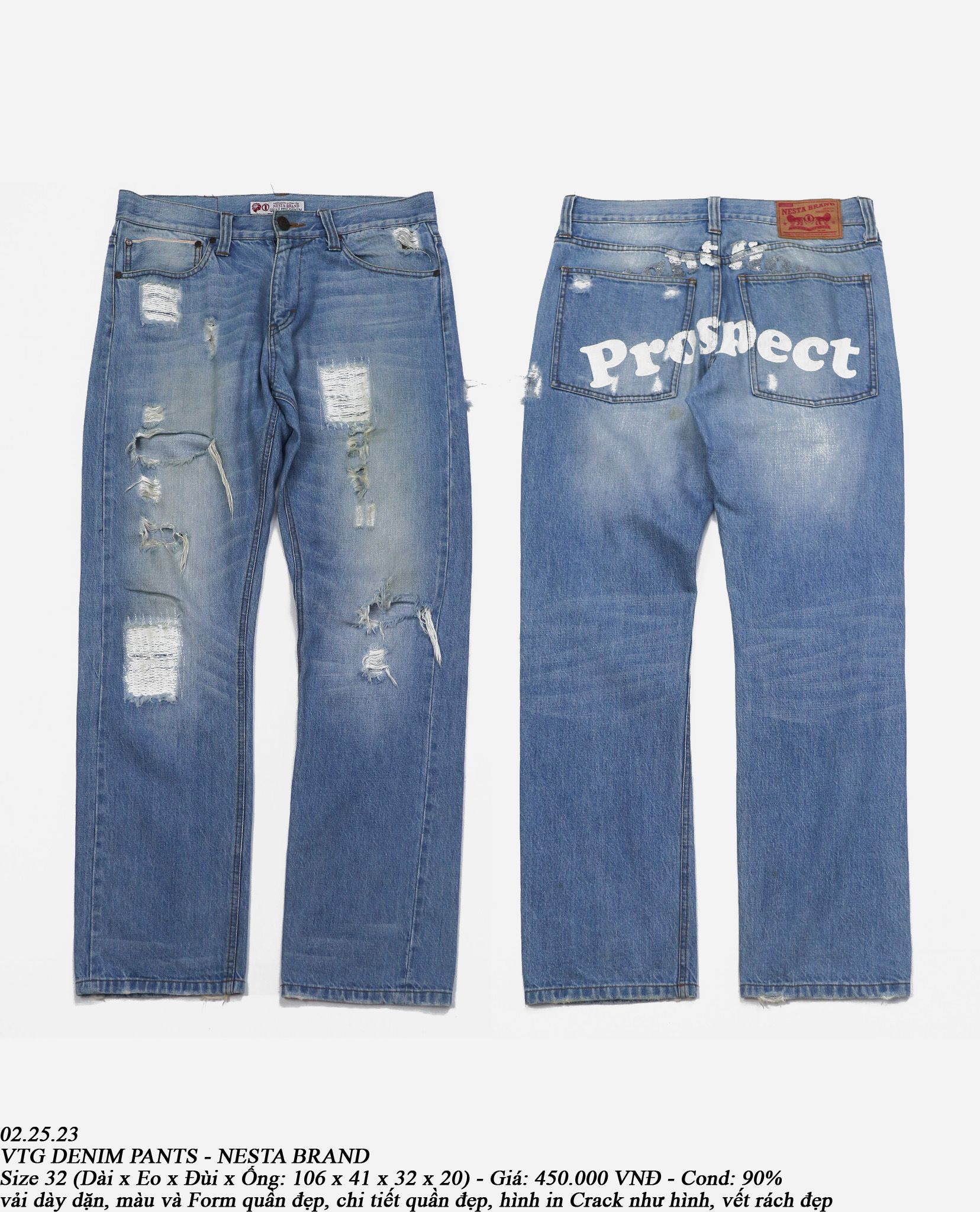 02.25.23 - VTG DENIM PANTS - NESTA BRAND