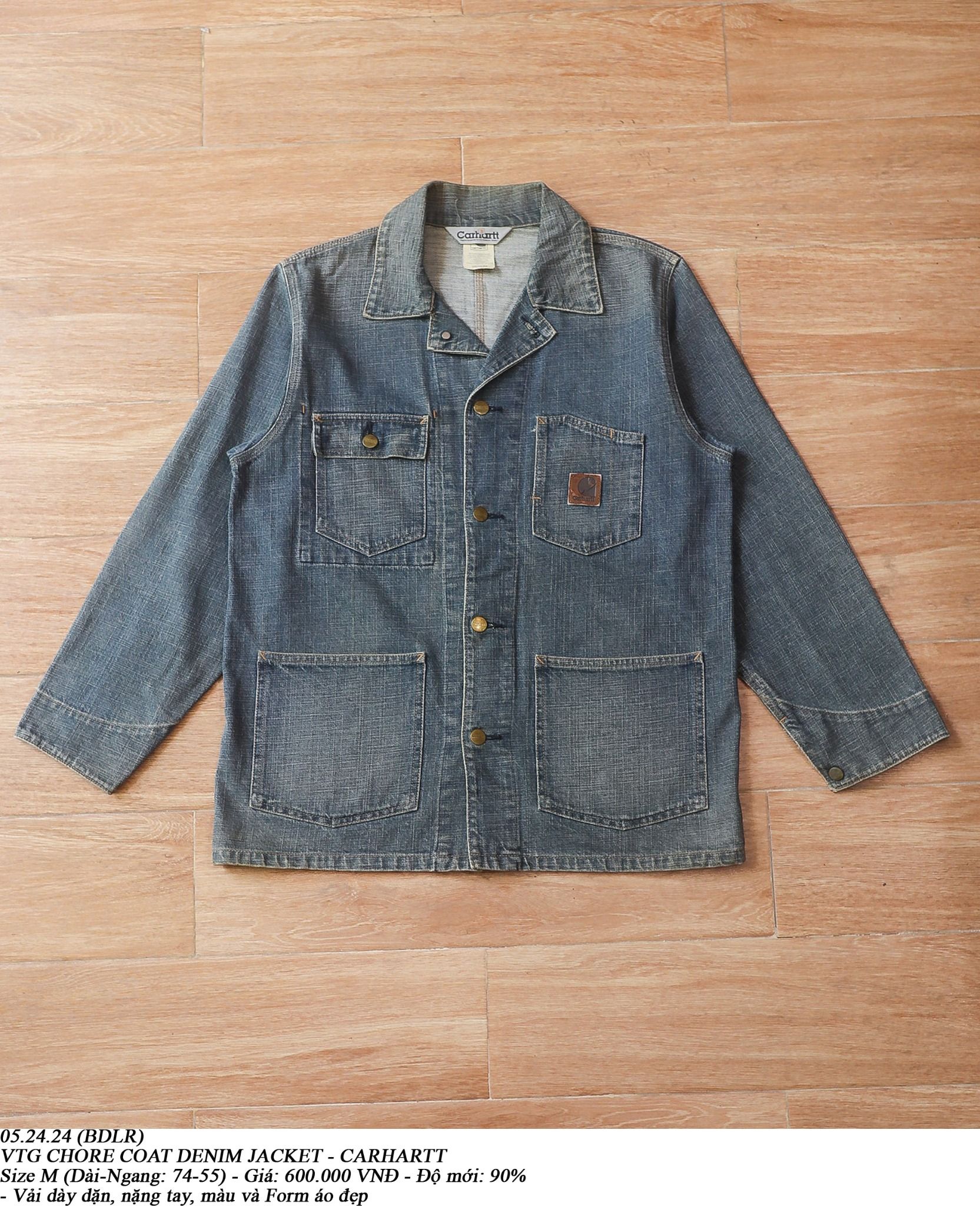 05.24.24 - VTG CHORE COAT DENIM JACKET - CARHARTT