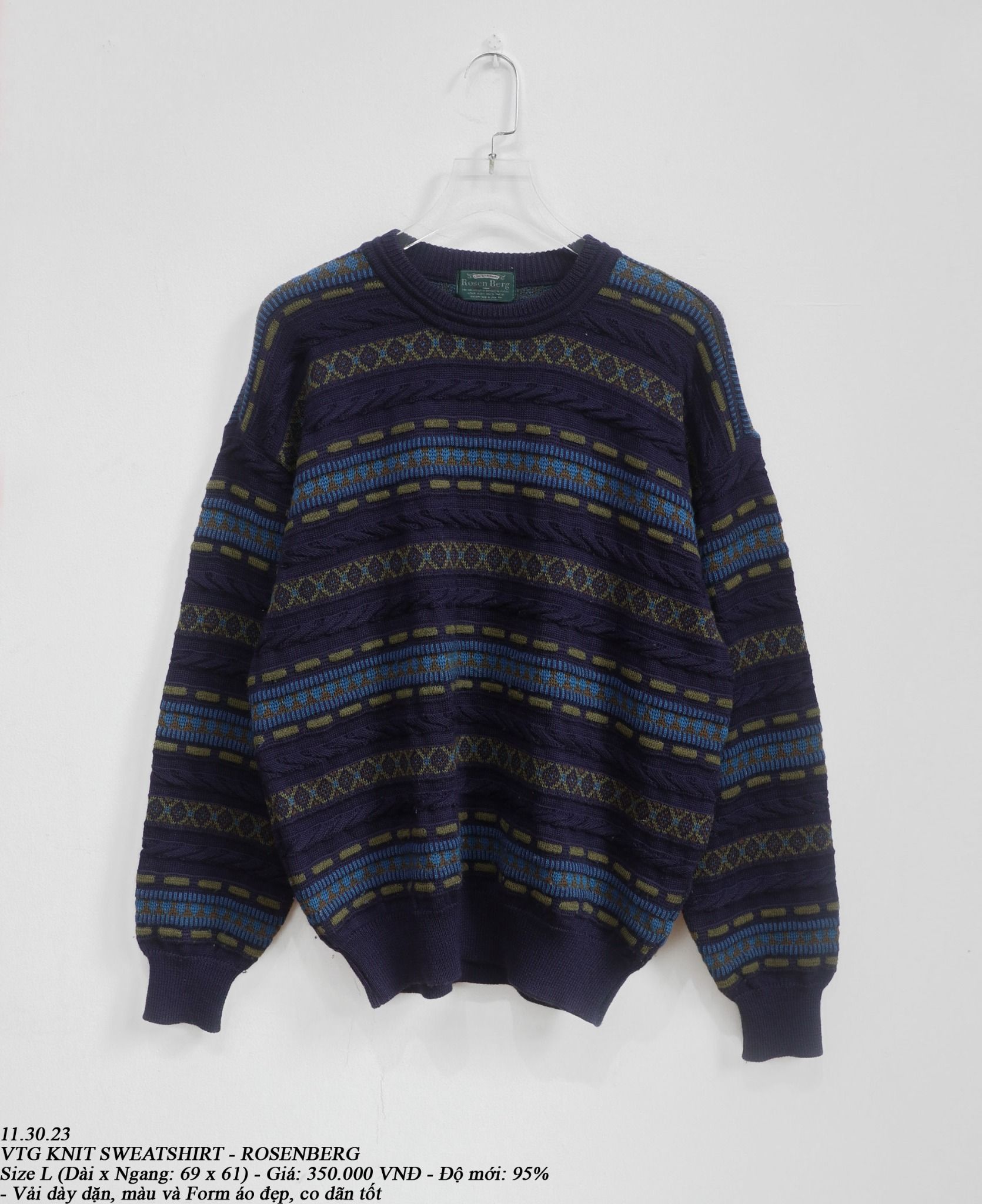 11.30.23 - VTG KNIT SWEATSHIRT - ROSENBERG