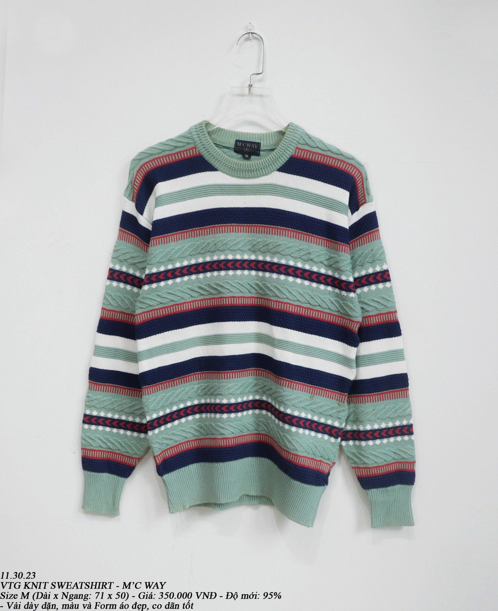 11.30.23 - VTG KNIT SWEATSHIRT - M'C WAY