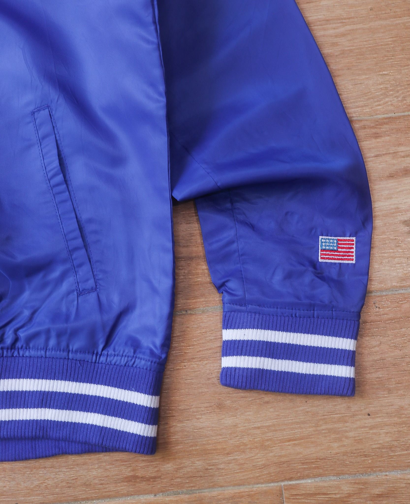 05.26.24 - VTG SATIN BASEBALL JACKET - TIMELY WARNING