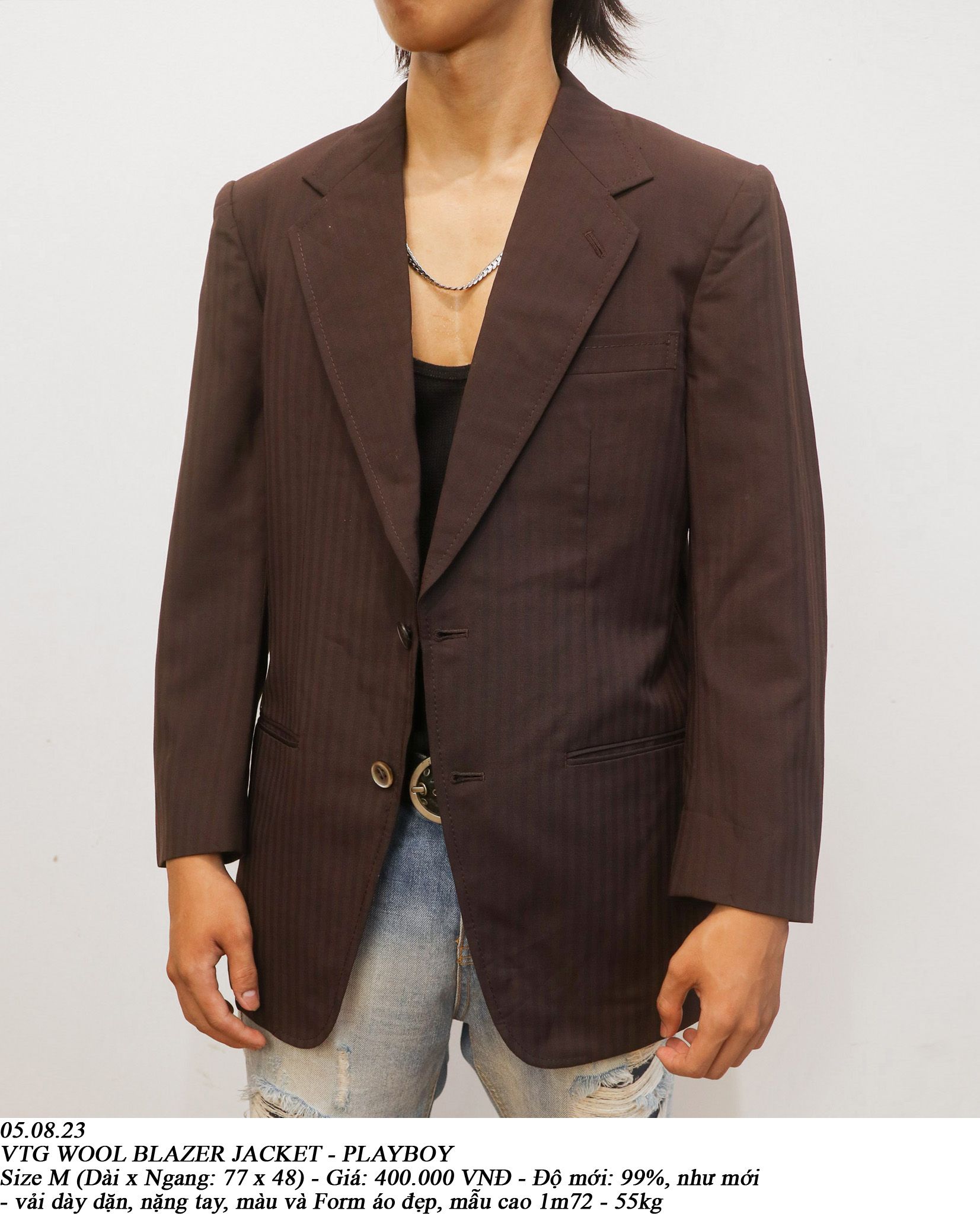 05.08.23 - VTG WOOL BLAZER JACKET - PLAYBOY