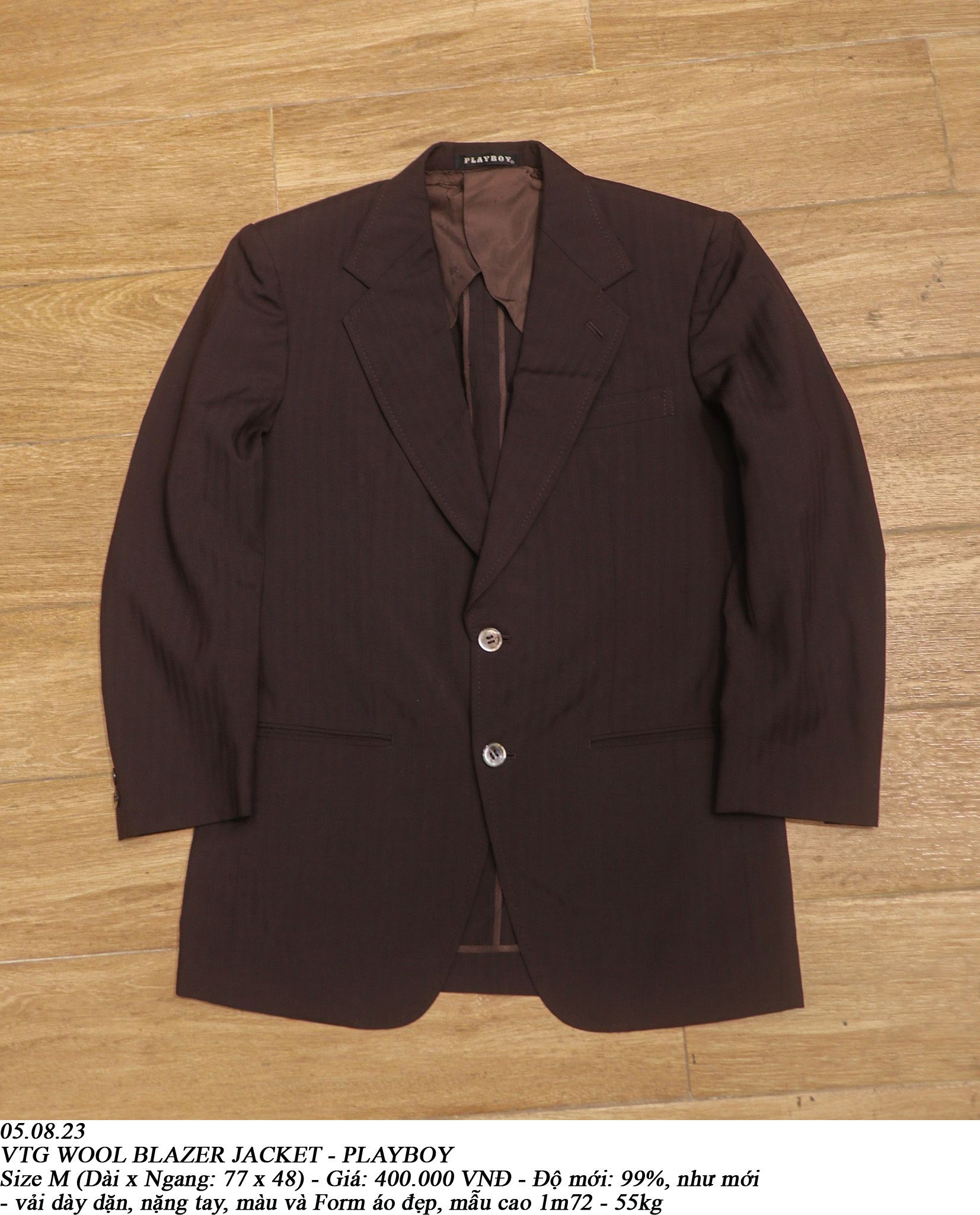 05.08.23 - VTG WOOL BLAZER JACKET - PLAYBOY