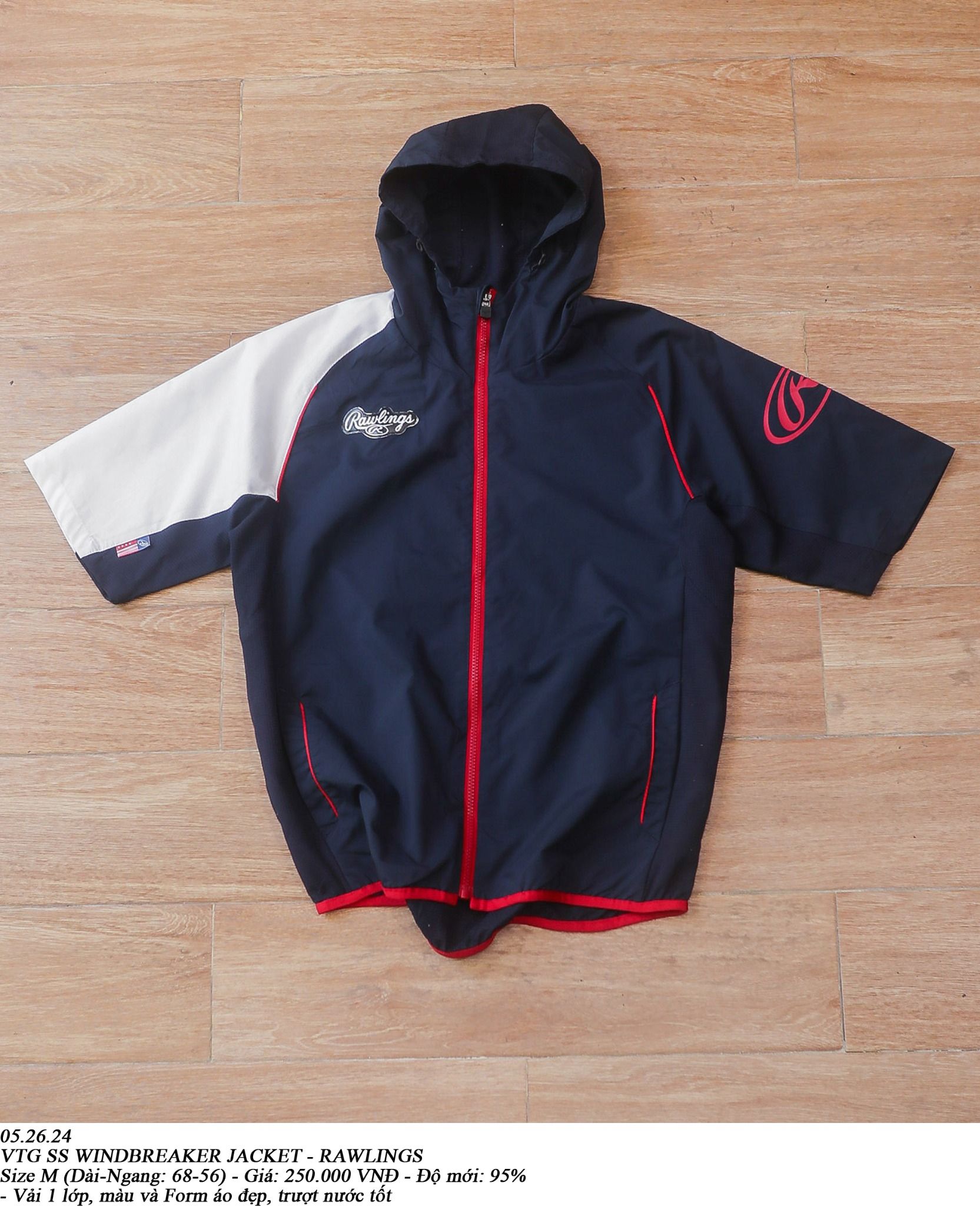 05.26.24 - VTG SS WINDBREAKER JACKET - RAWLINGS