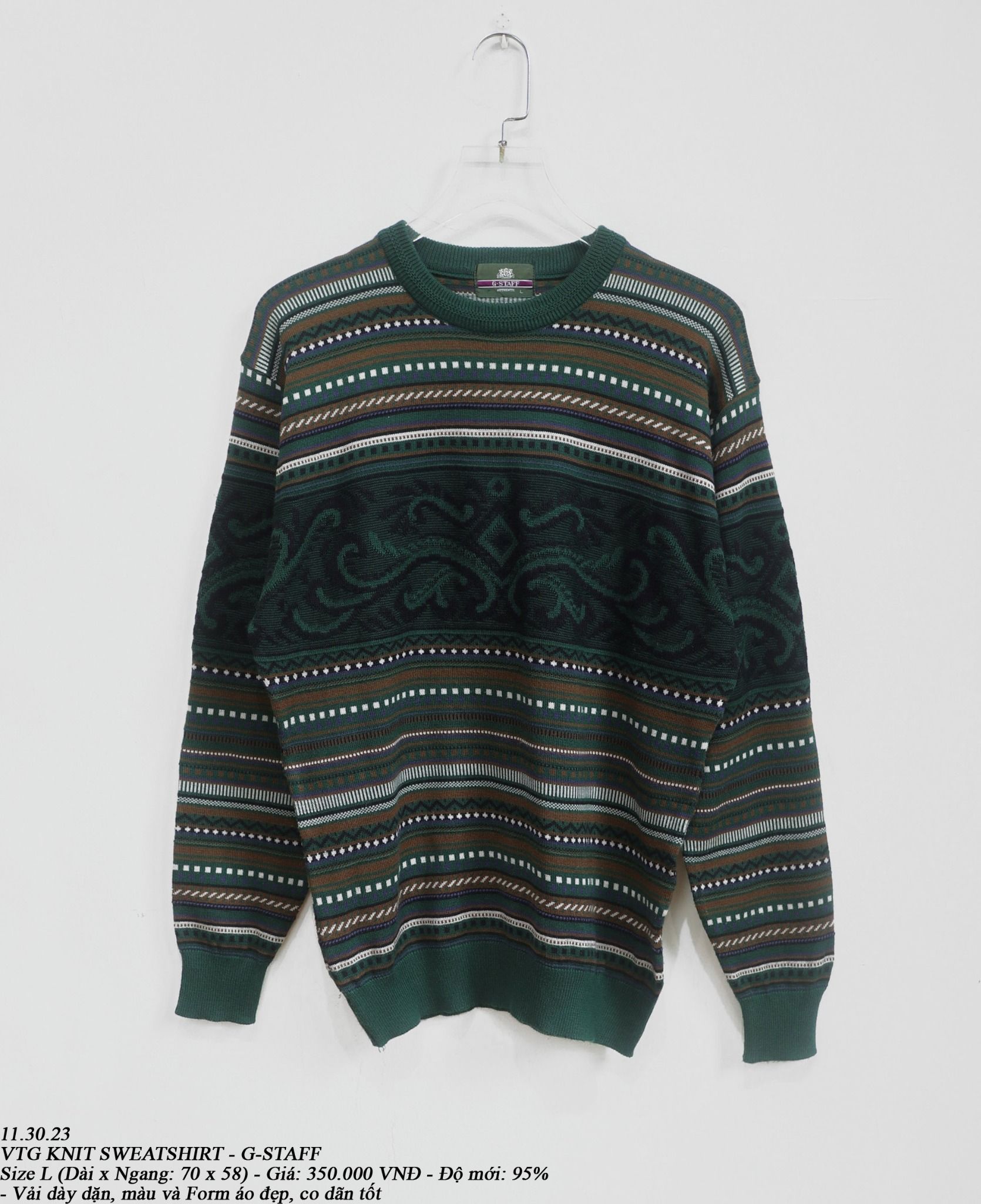 11.30.23 - VTG KNIT SWEATSHIRT - G-STAFF