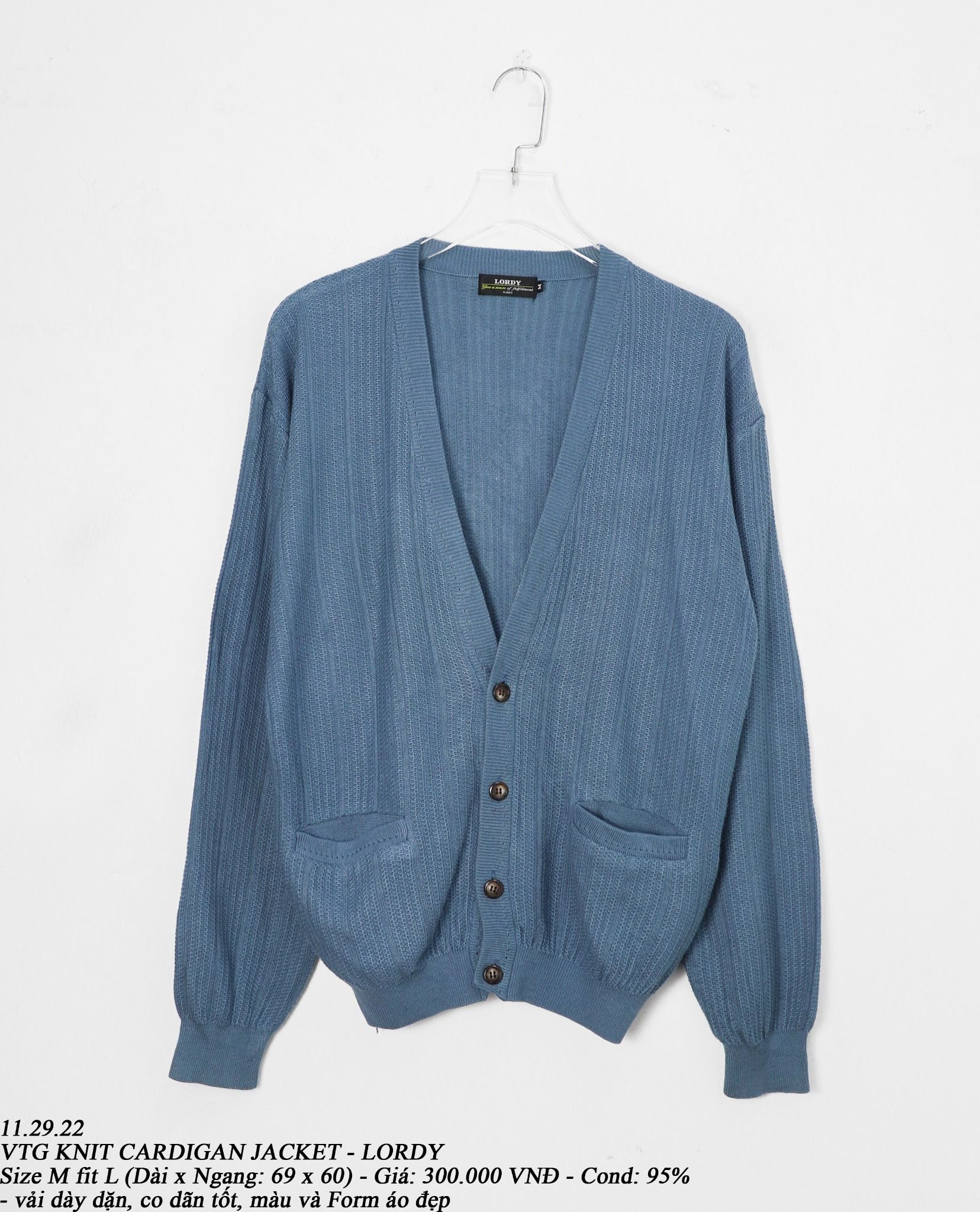11.29.22 - VTG KNIT CARDIGAN JACKET - LORDY