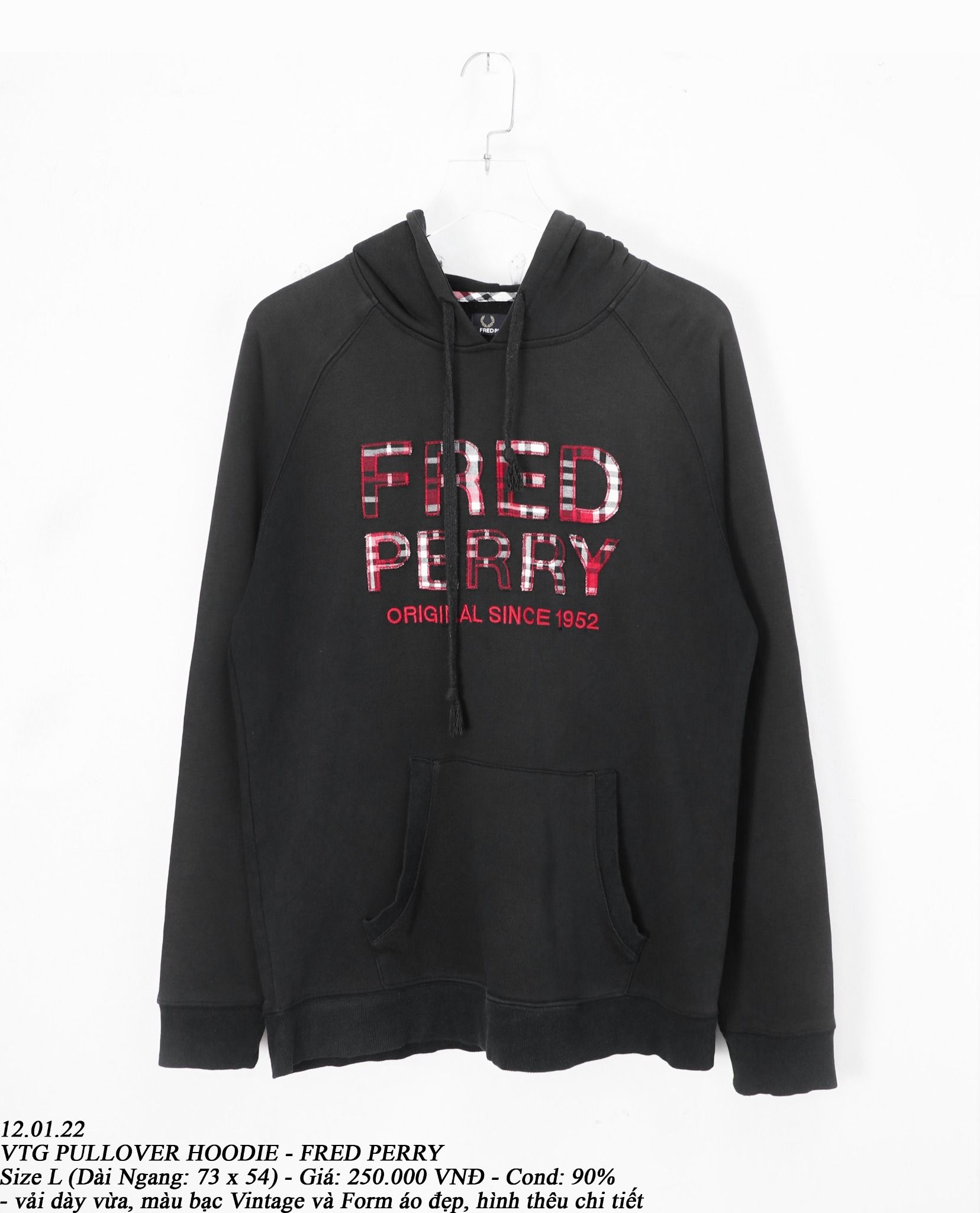12.01.22 - VTG PULLOVER HOODIE - FRED PERRY
