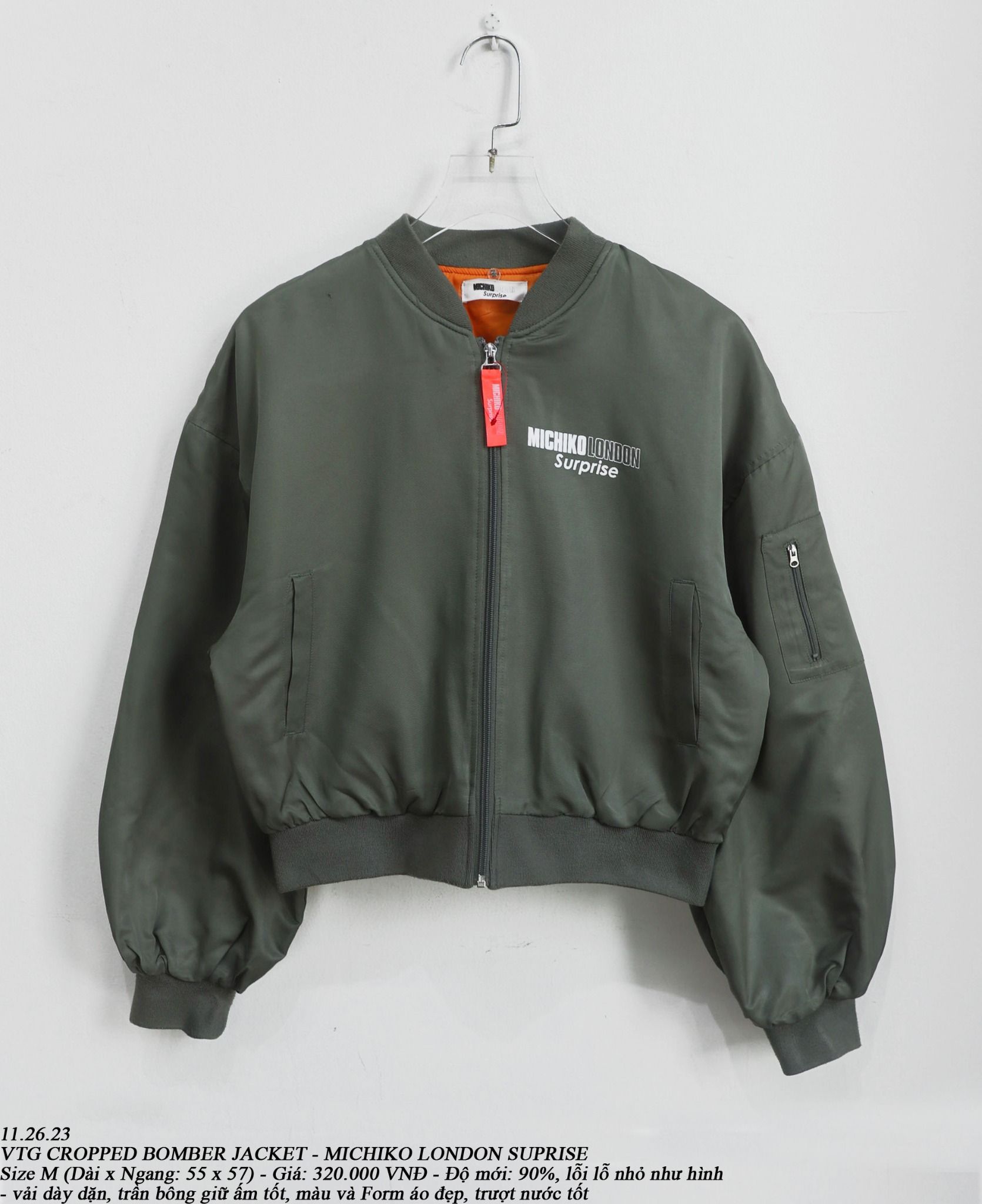 11.26.23 - VTG CROPPED BOMBER JACKET - MICHIKO LONDON SUPRISE
