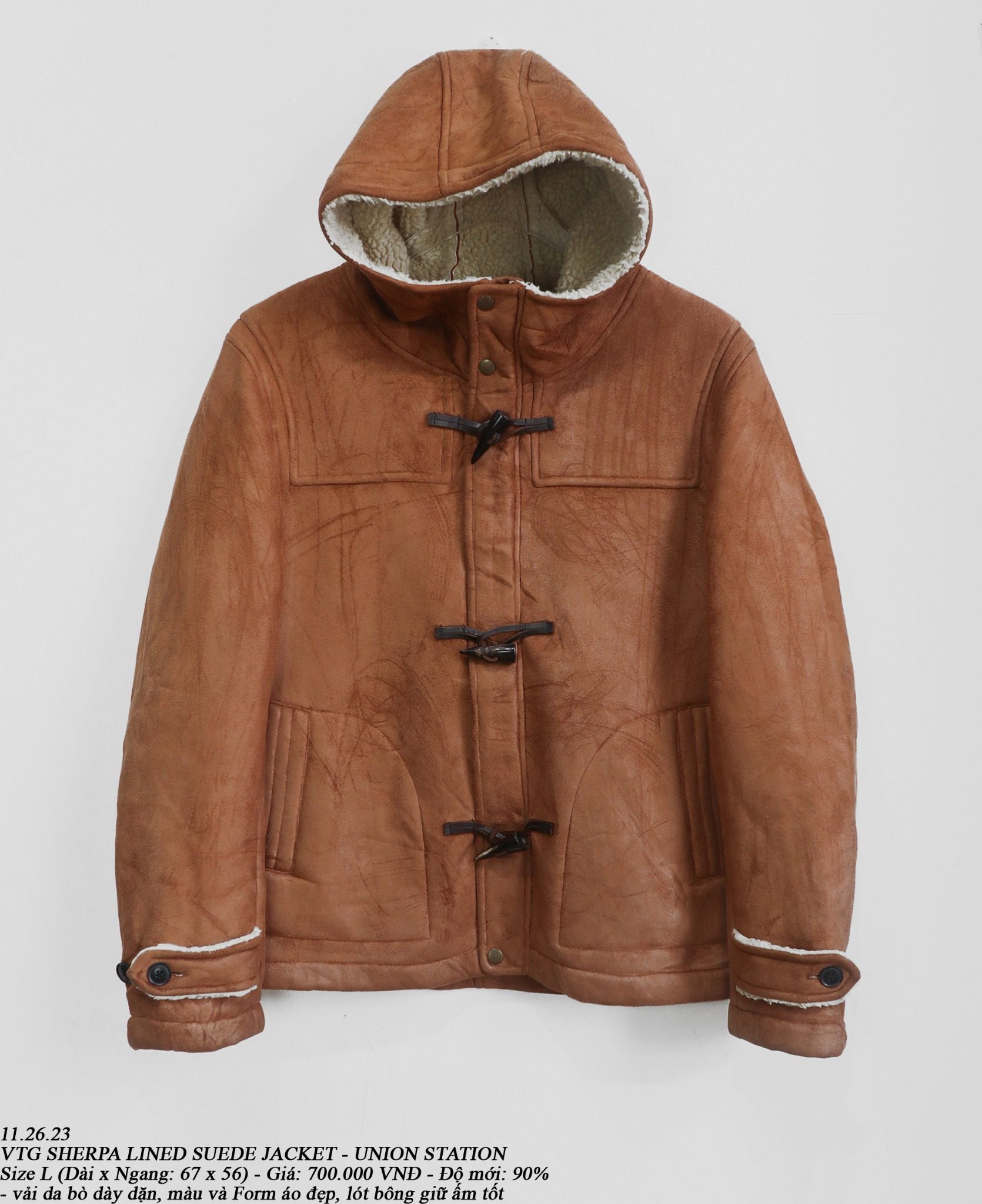 11.26.23 - VTG SHERPA LINED SUEDE JACKET - UNION STATION