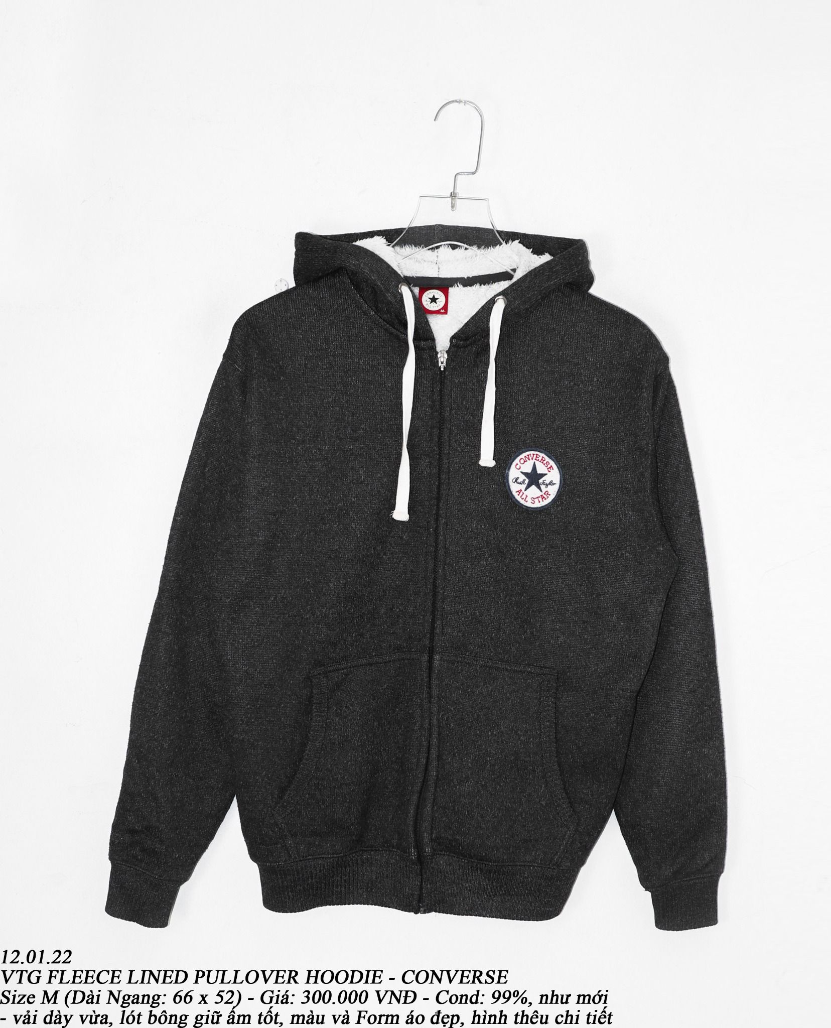 12.01.22 - VTG FLEECE LINED PULLOVER HOODIE - CONVERSE