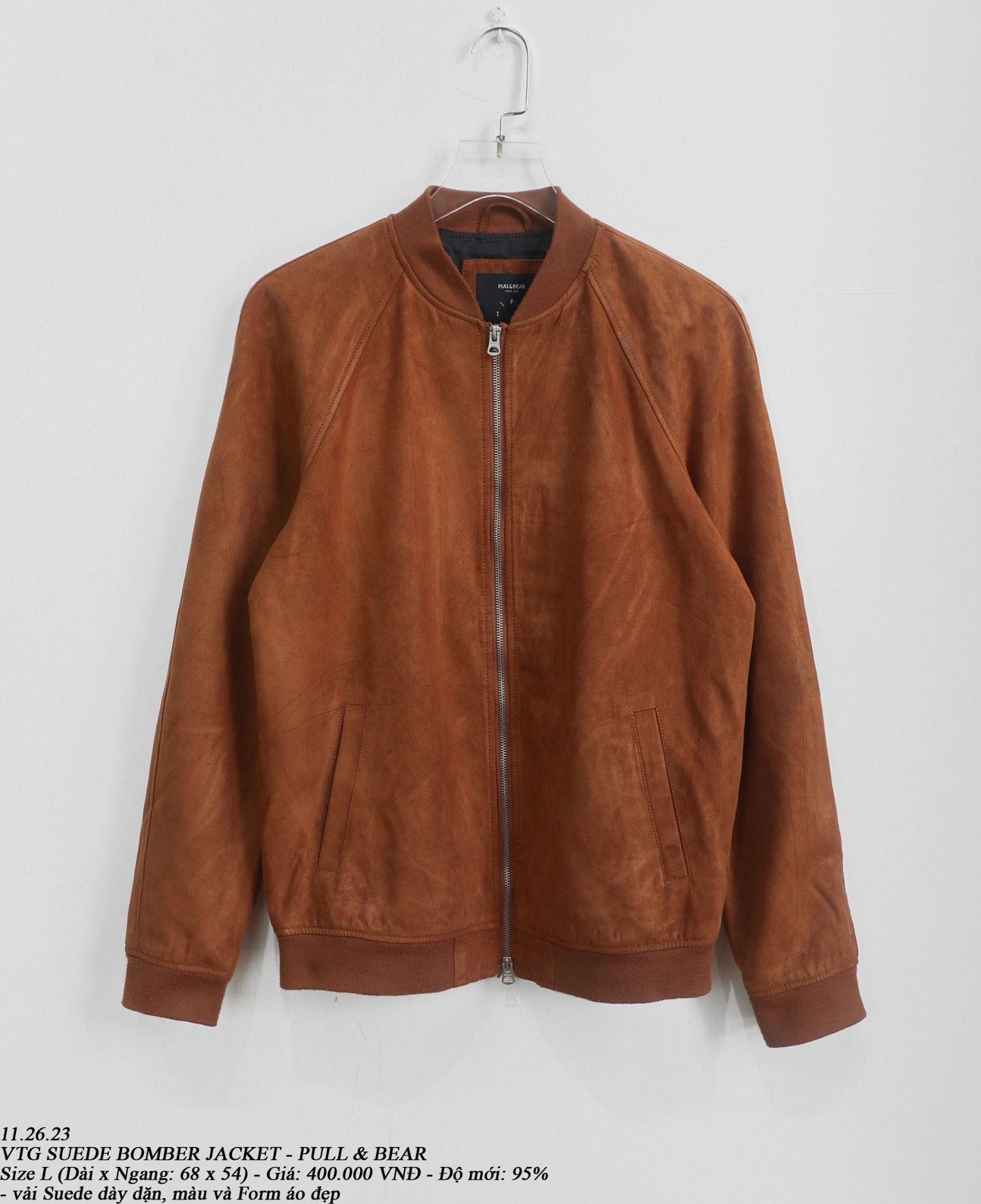 11.26.23 - VTG SUEDE BOMBER JACKET - PULL & BEAR
