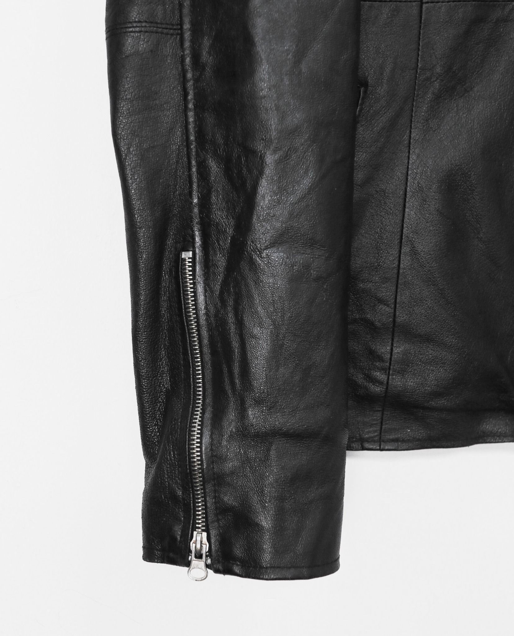 01.14.23 - VTG REAL LEATHER RIDER JACKET - BK COLLECTION REWORKED LEATHER