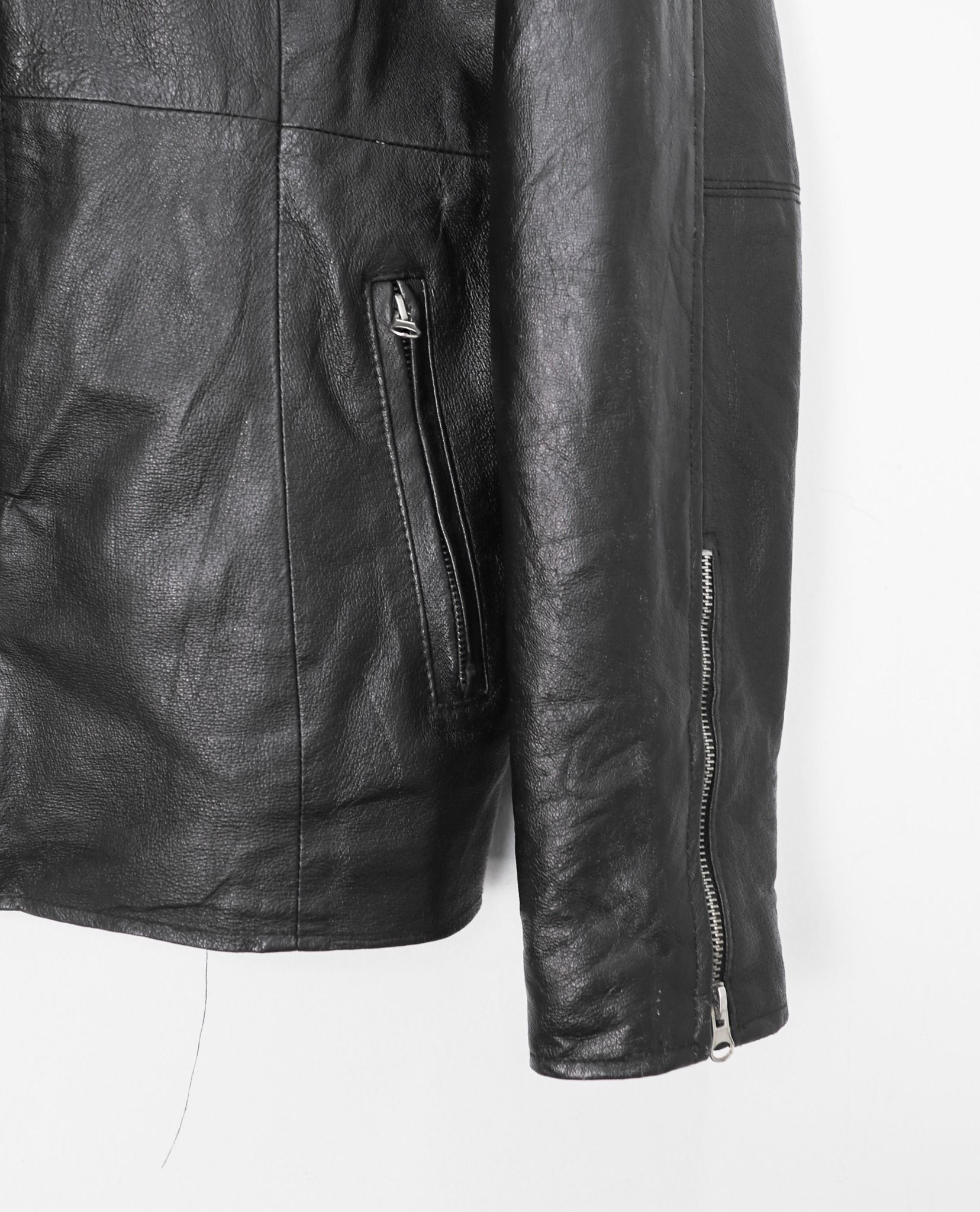 01.14.23 - VTG REAL LEATHER RIDER JACKET - BK COLLECTION REWORKED LEATHER