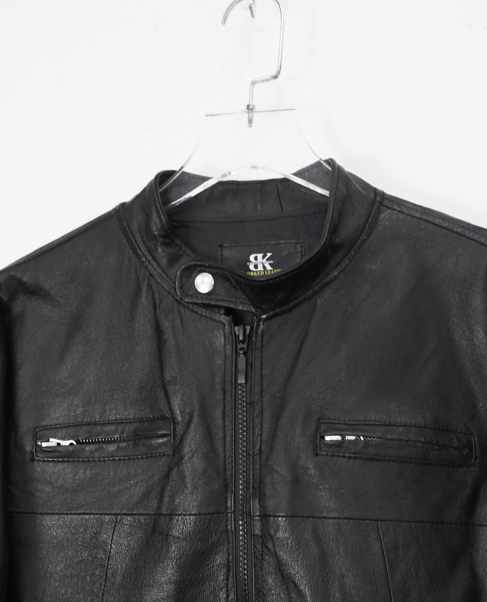 01.14.23 - VTG REAL LEATHER RIDER JACKET - BK COLLECTION REWORKED LEATHER