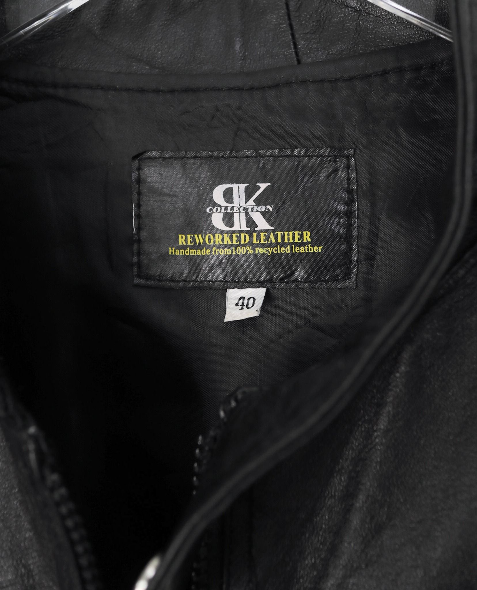 01.14.23 - VTG REAL LEATHER RIDER JACKET - BK COLLECTION REWORKED LEATHER