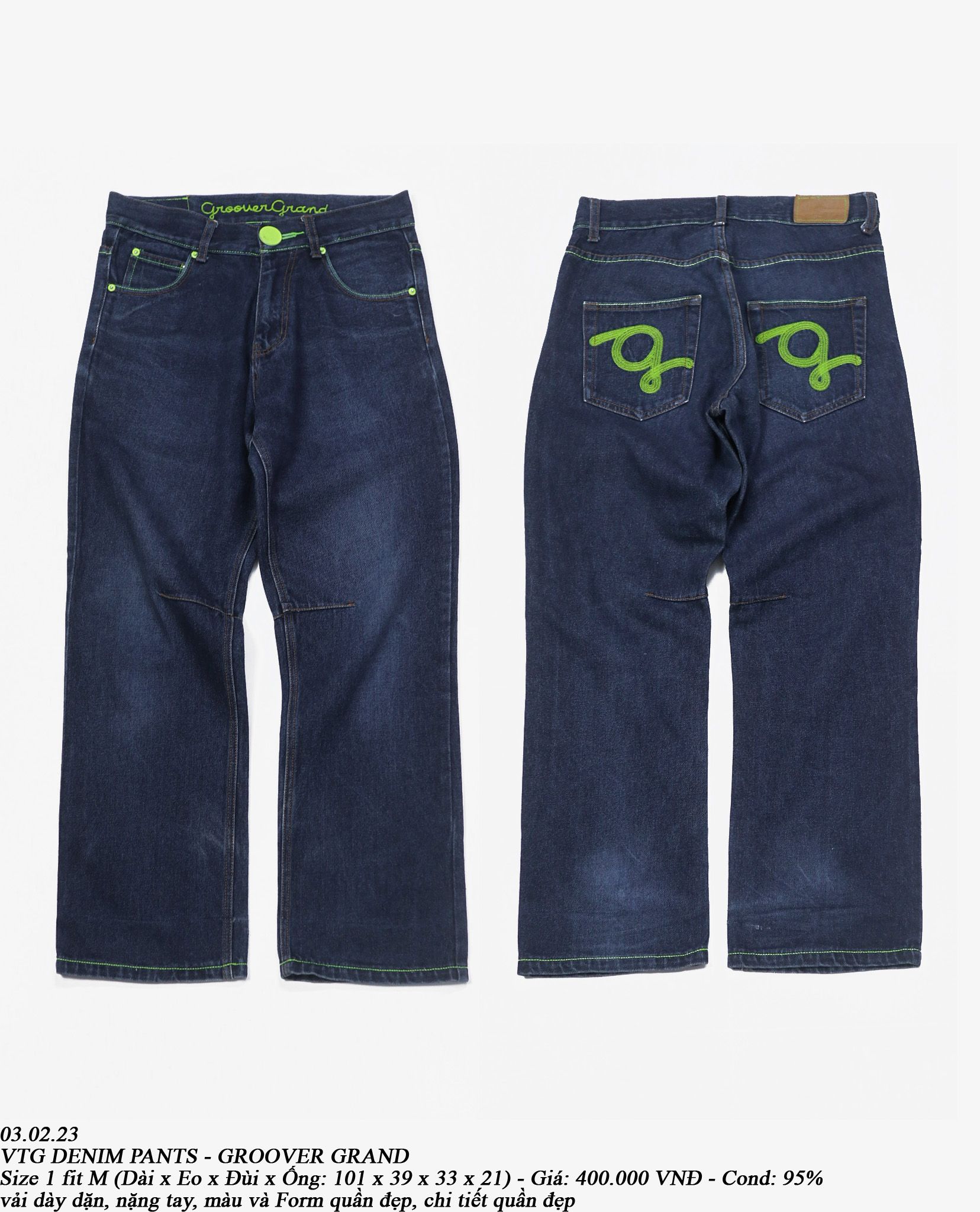 03.02.23 - VTG DENIM PANTS - GROOVER GRAND