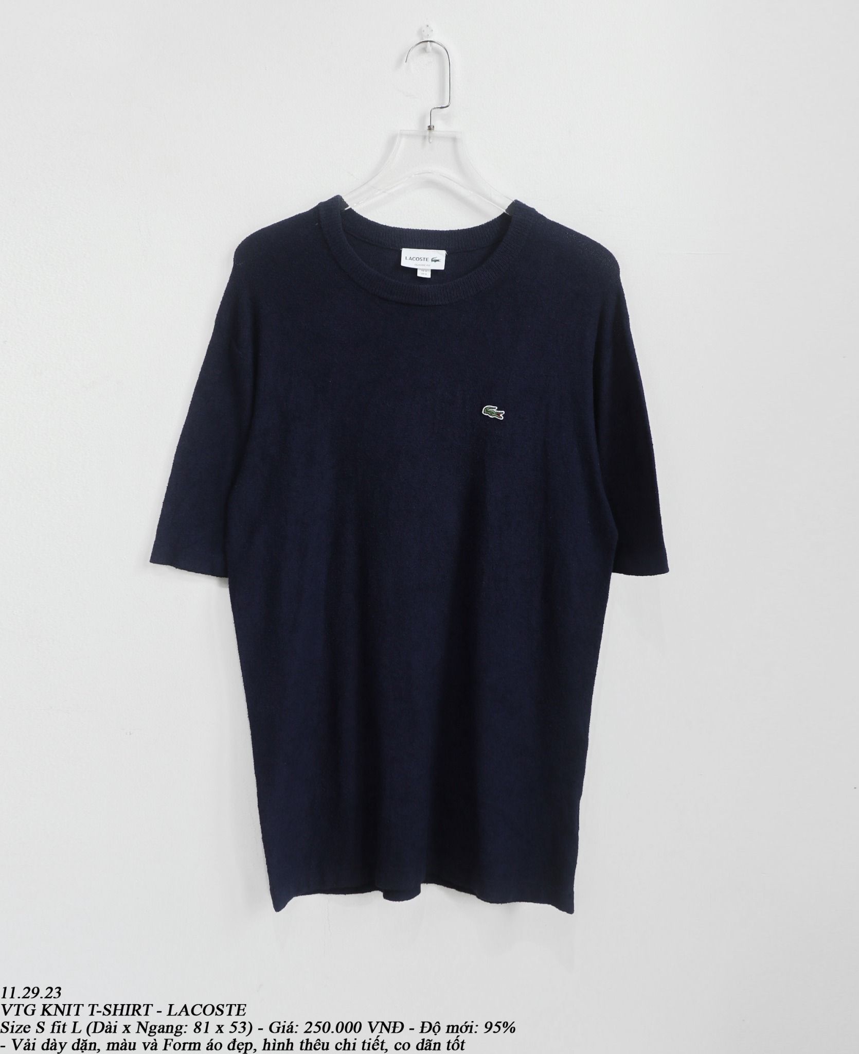 11.29.23 - VTG KNIT T-SHIRT - LACOSTE