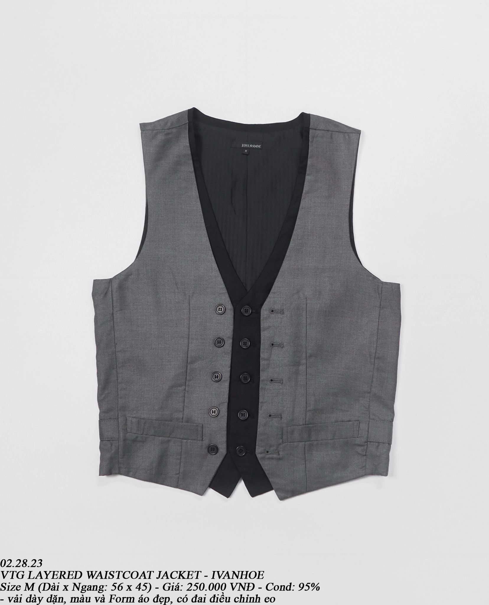 02.28.23 - VTG LAYERED WAISTCOAT JACKET - IVANHOE