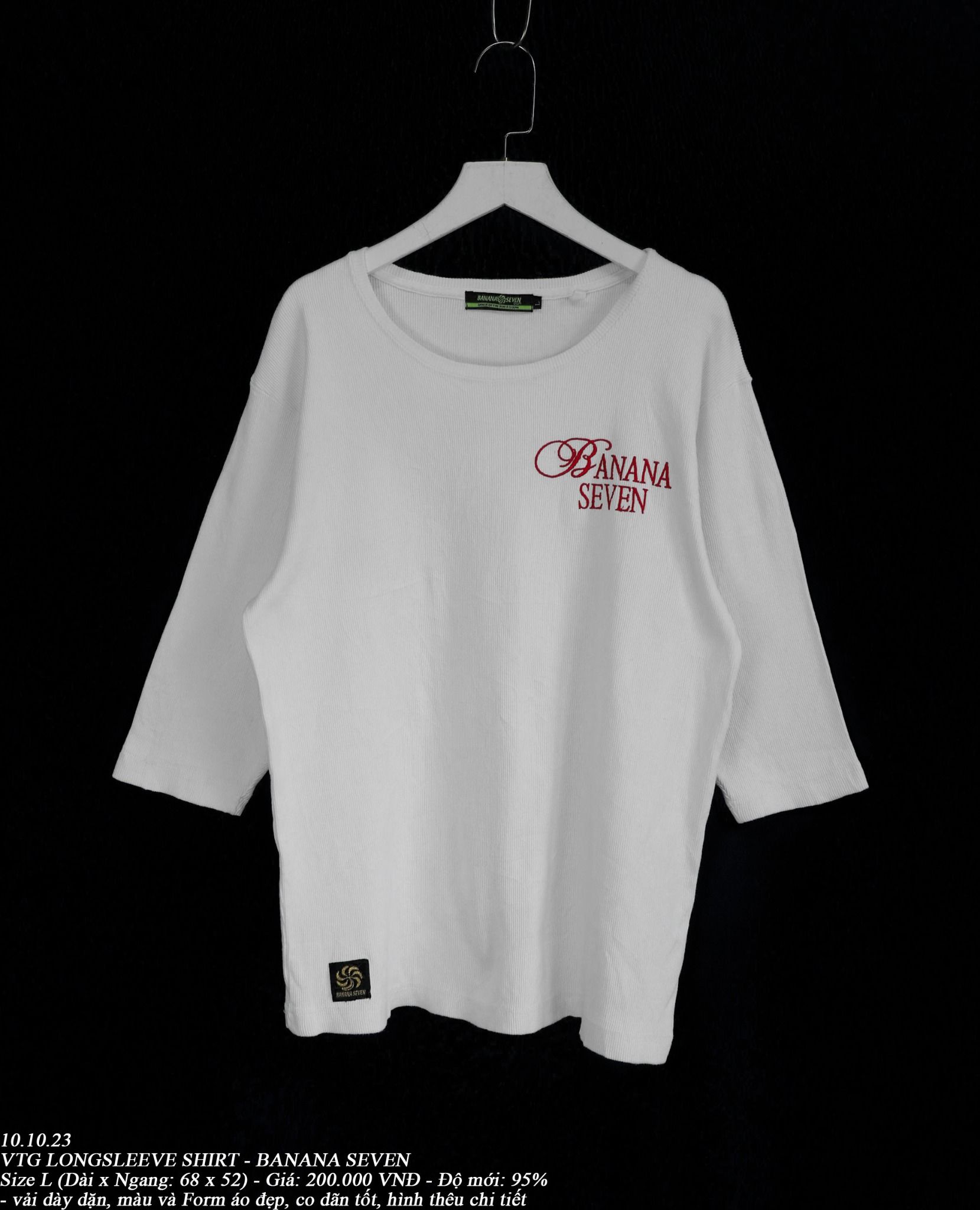 10.10.23 - VTG LONGSLEEVE SHIRT - BANANA SEVEN