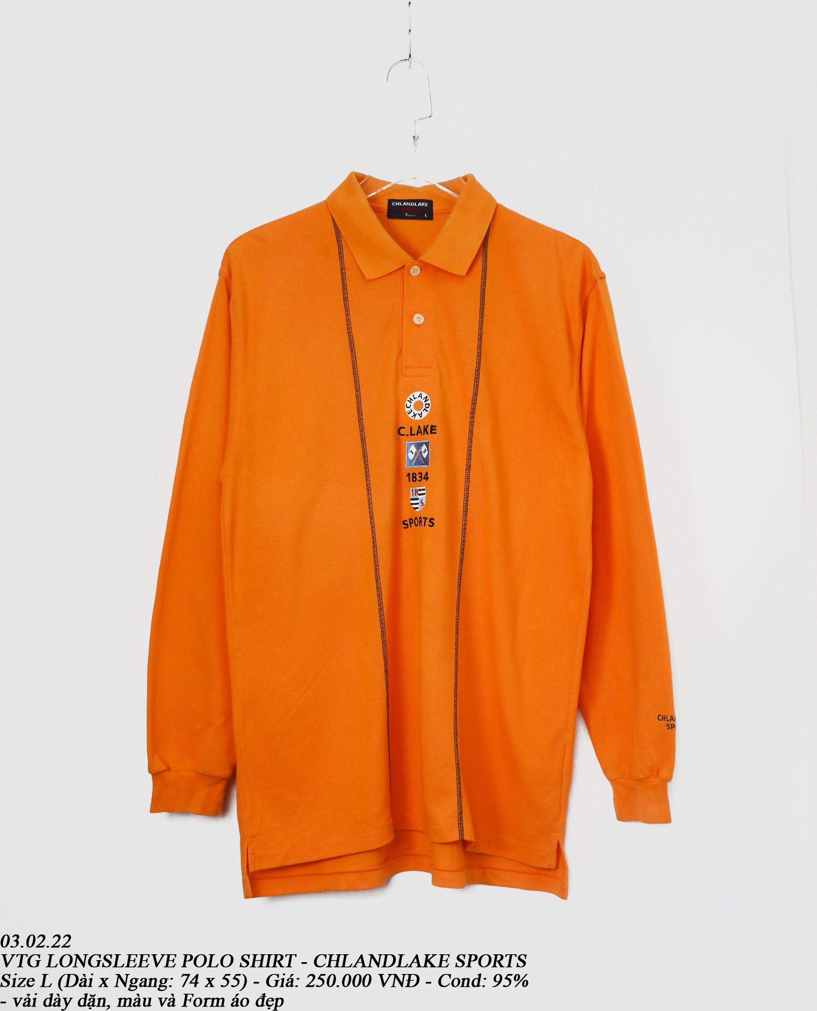 03.02.23 - VTG LONGSLEEVE POLO SHIRT - CHLANDLAKE SPORTS