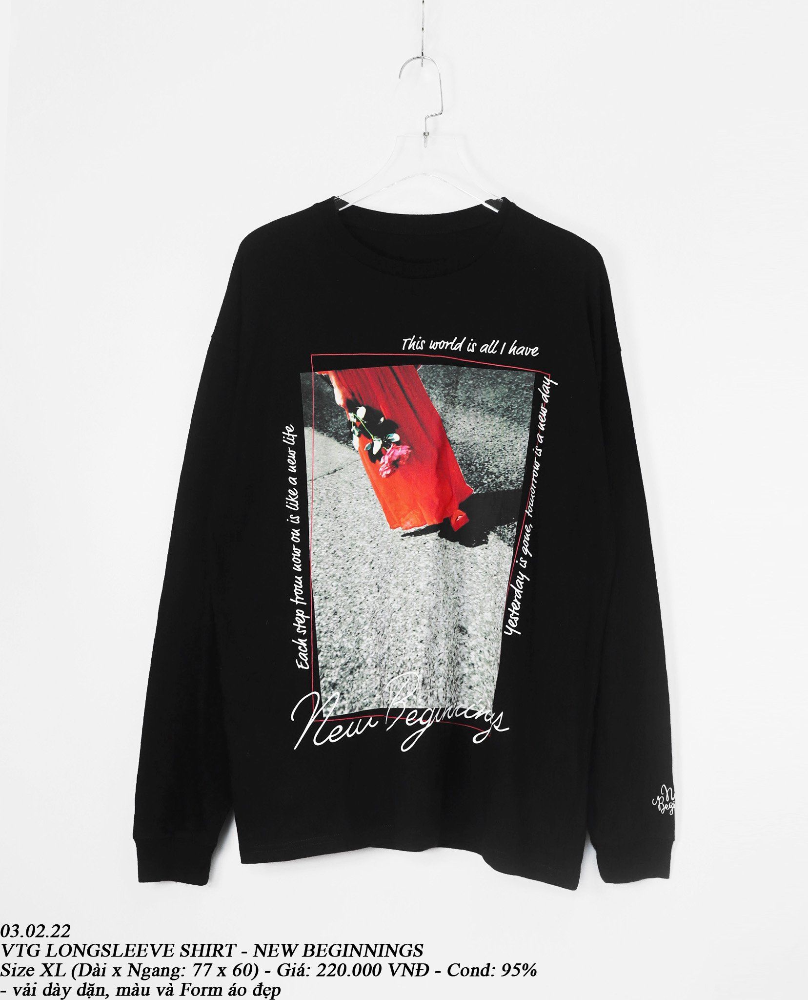 03.02.23 - VTG LONGSLEEVE SHIRT - NEW BEGINNINGS