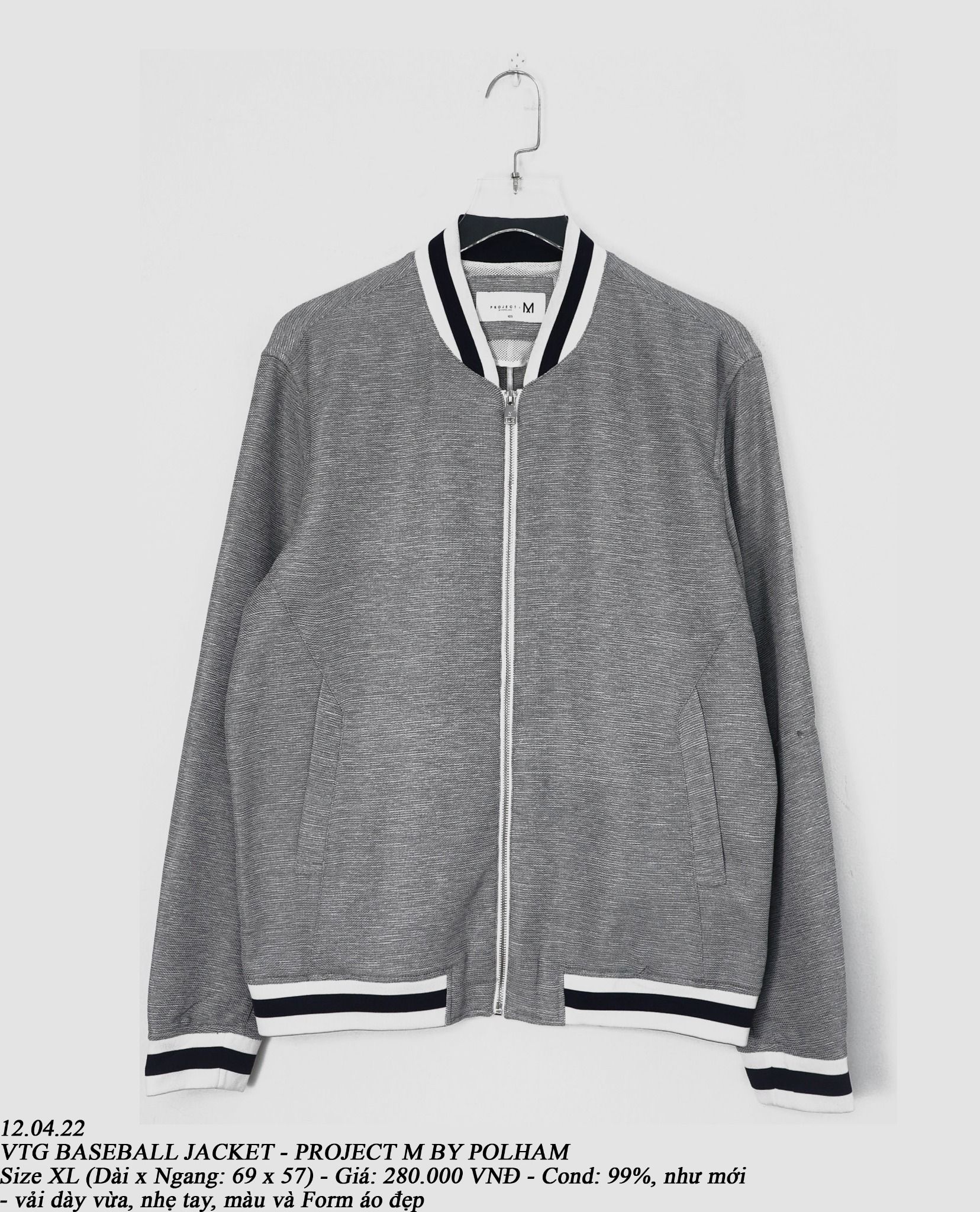 12.04.22 - VTG BASEBALL JACKET - PROJECT M BY POLHAM
