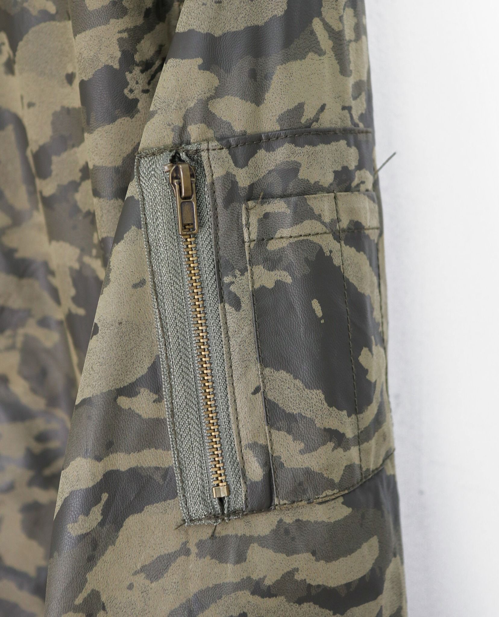 12.04.22 - VTG SYNTHETIC LEATHER BOMBER JACKET - RESTORATION
