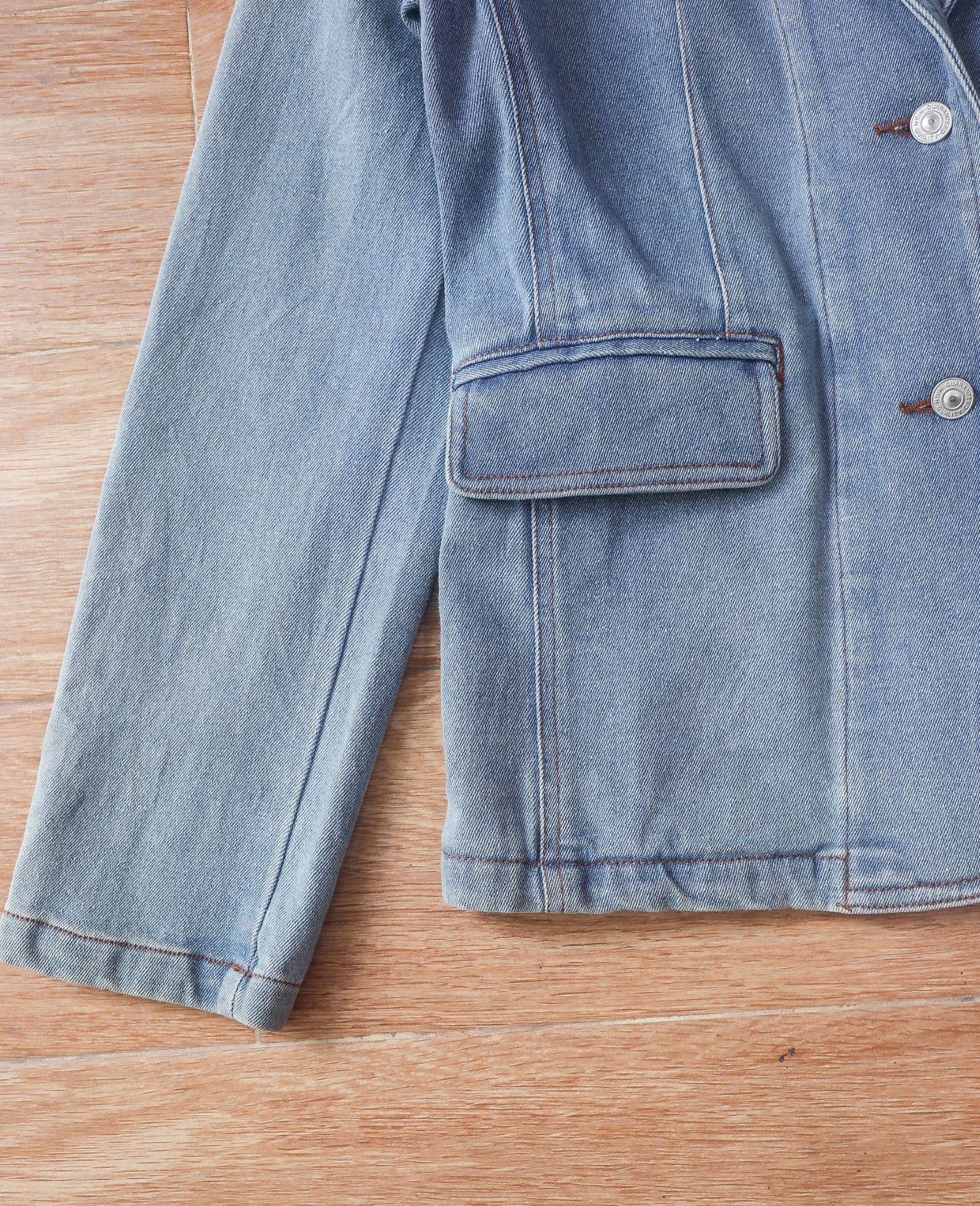 06.02.24 - VTG DENIM BLAZER JACKET - FITSIMMONS & KEMP