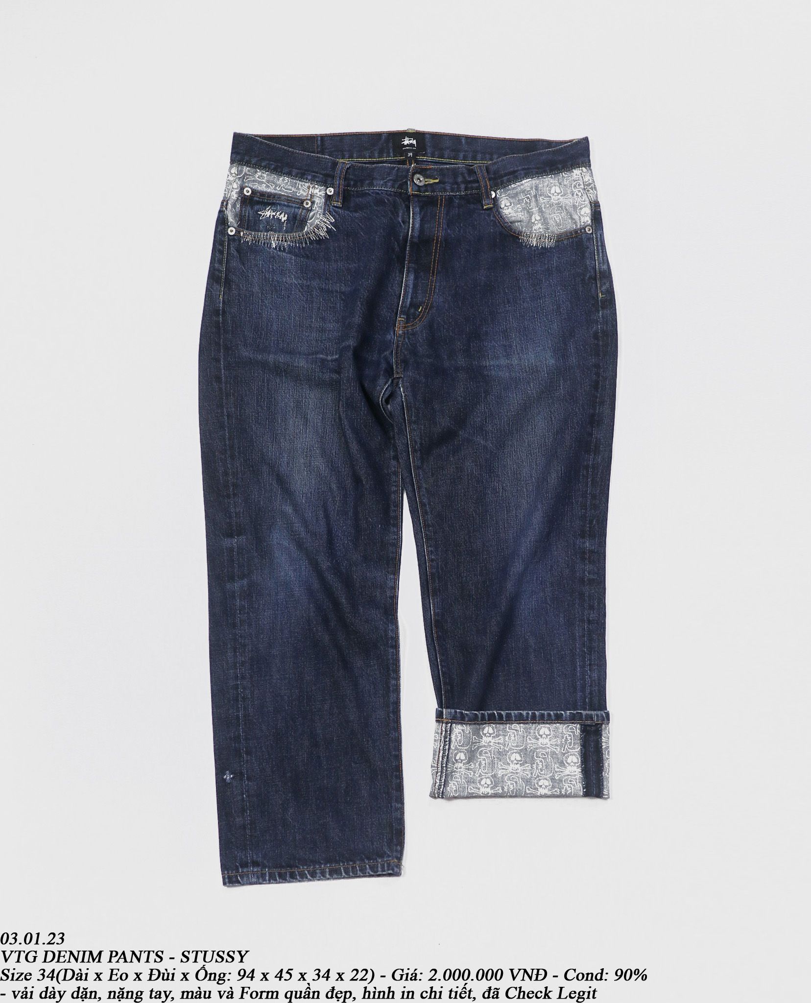 03.01.23 - VTG DENIM PANTS - STUSSY