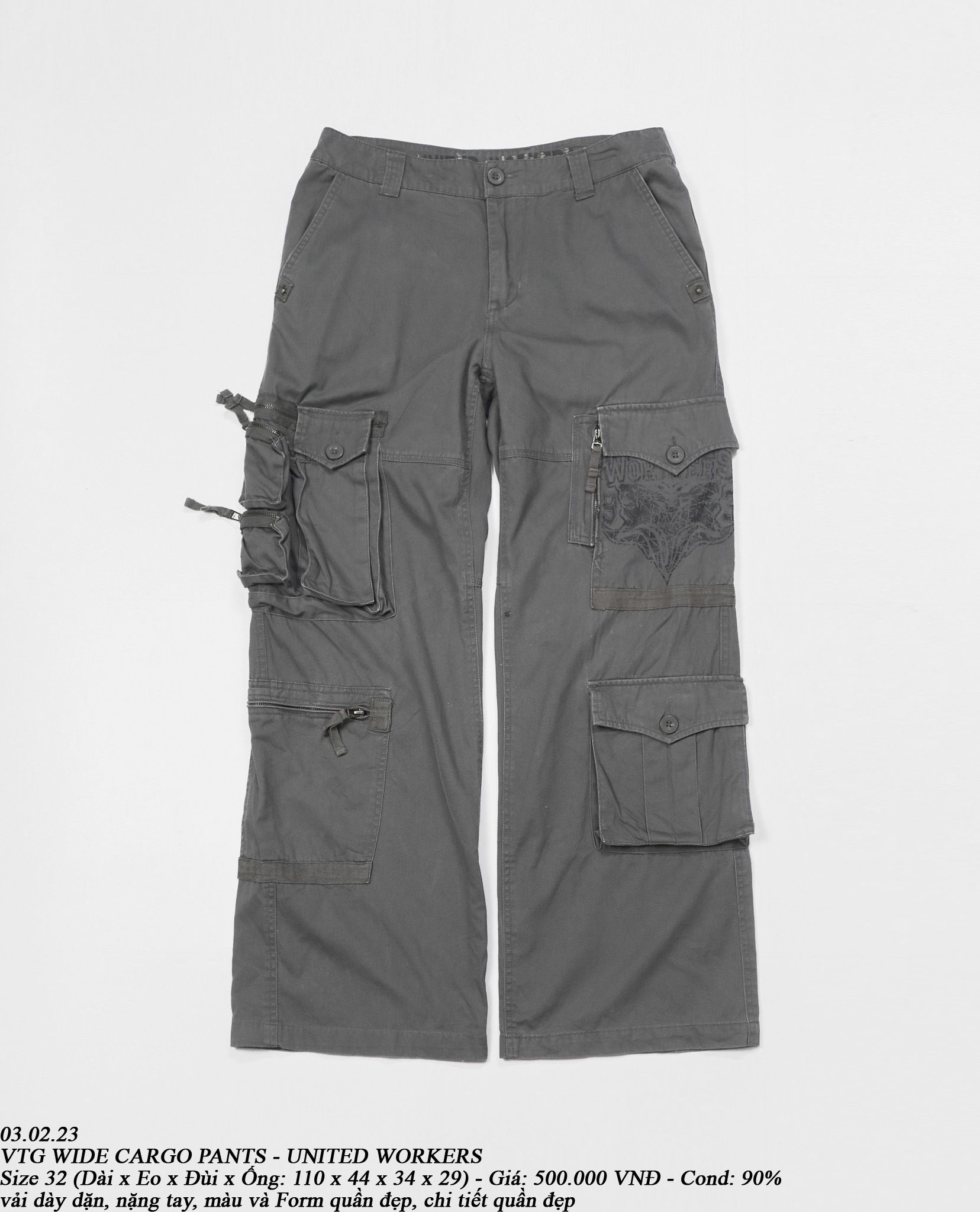 03.01.23 - VTG WIDE CARGO PANTS - UNITED WORKERS
