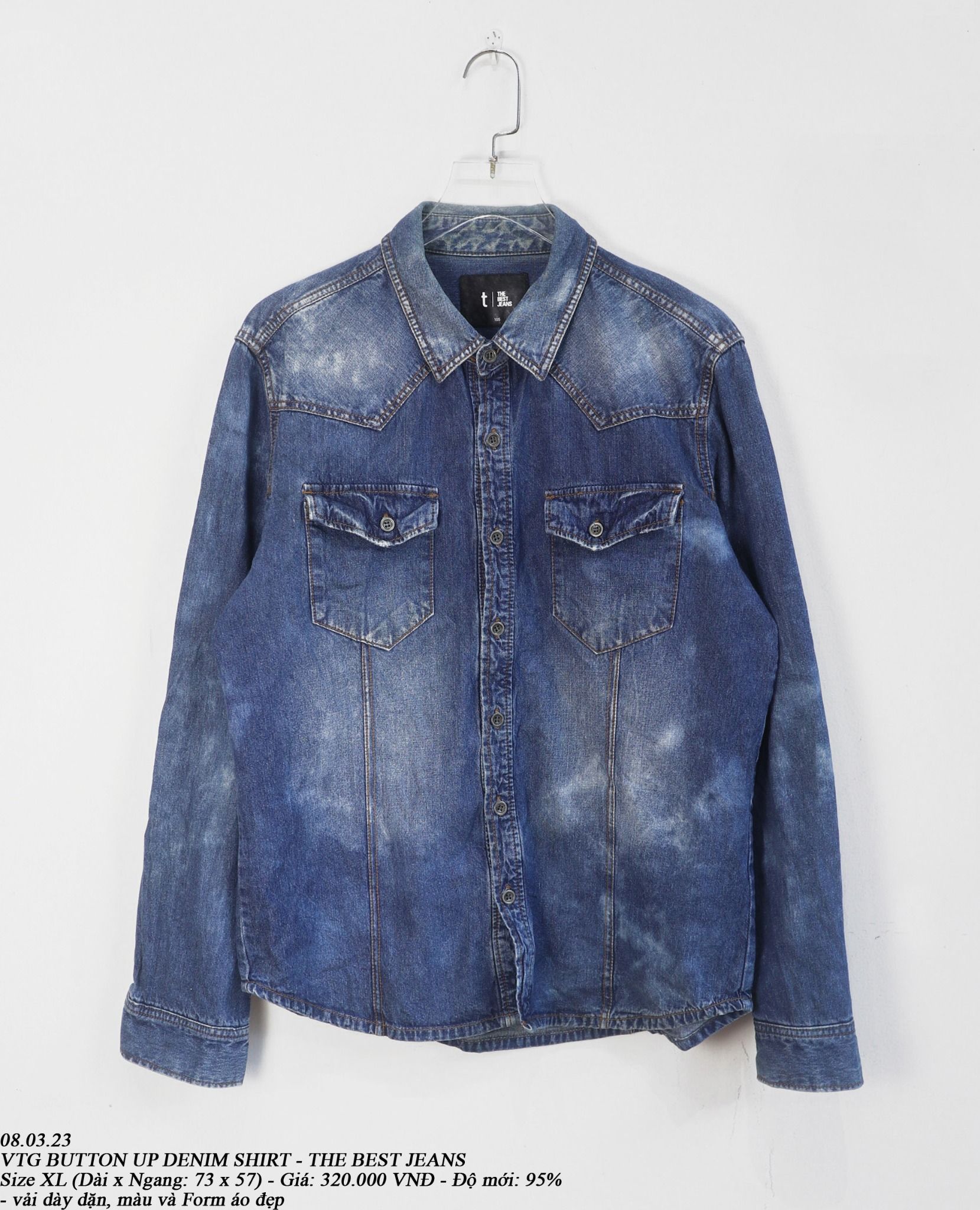 08.03.23 - VTG DENIM BUTTON UP SHIRT - THE BEST JEANS