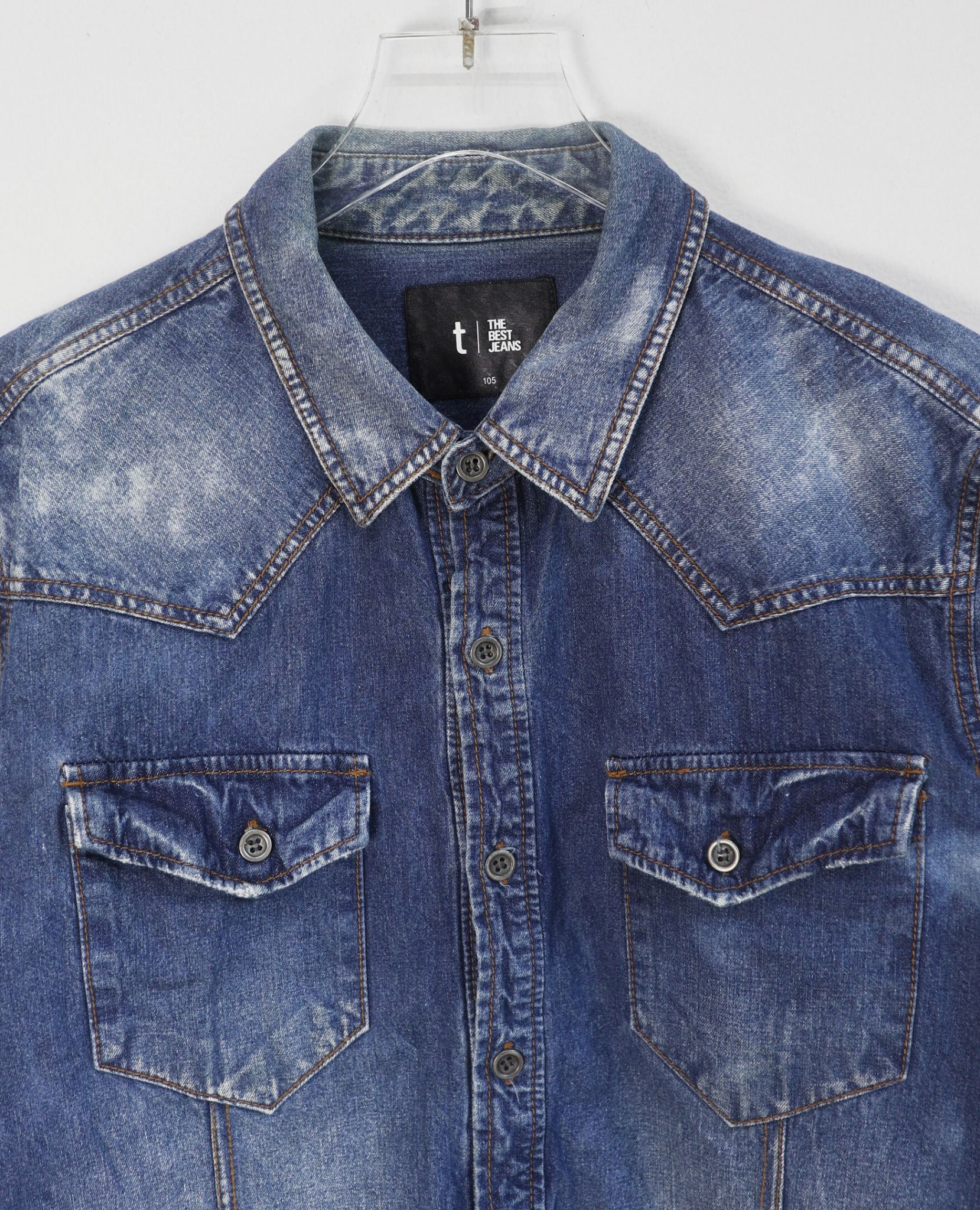 08.03.23 - VTG DENIM BUTTON UP SHIRT - THE BEST JEANS
