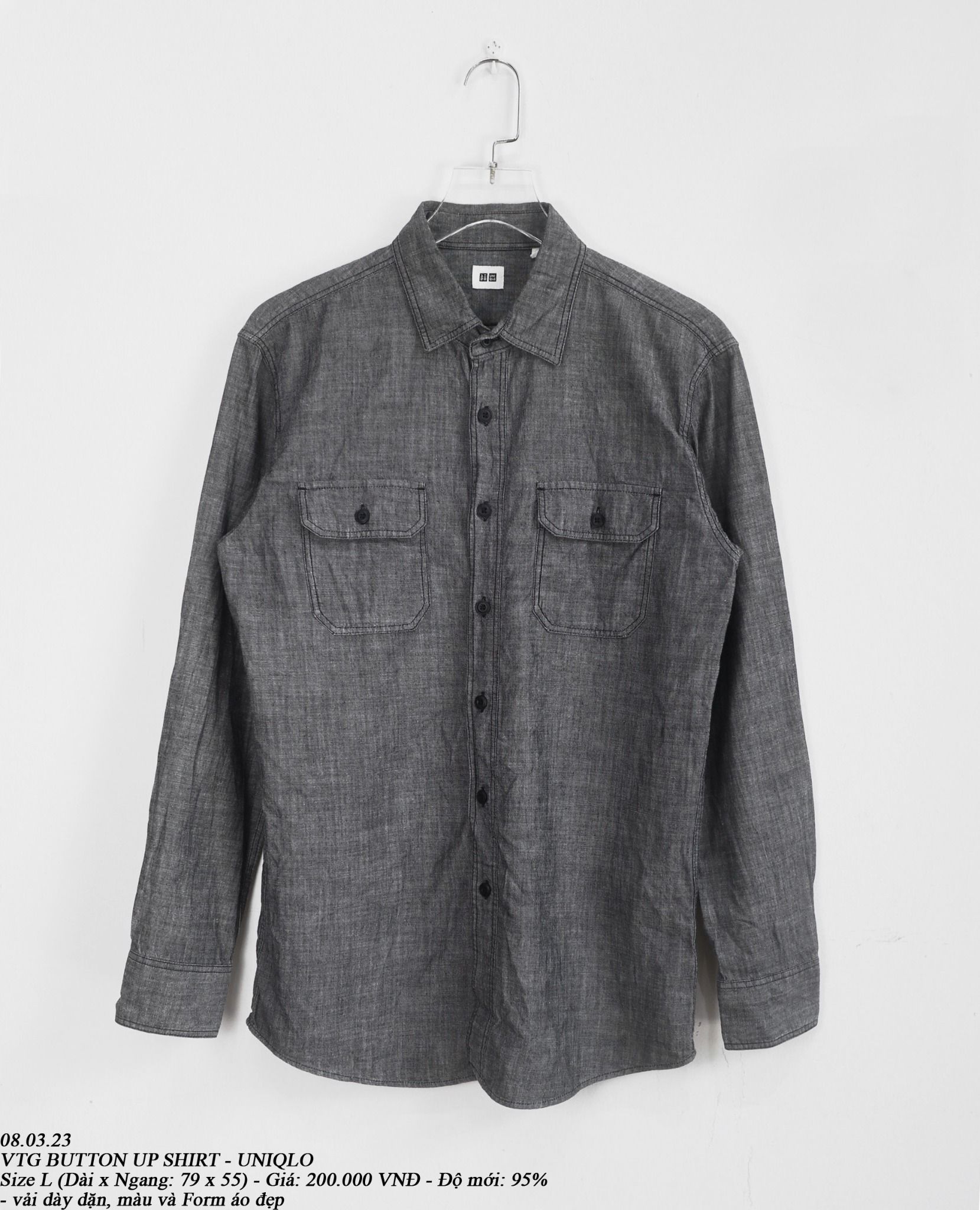 08.03.23 - VTG BUTTON UP SHIRT - UNIQLO