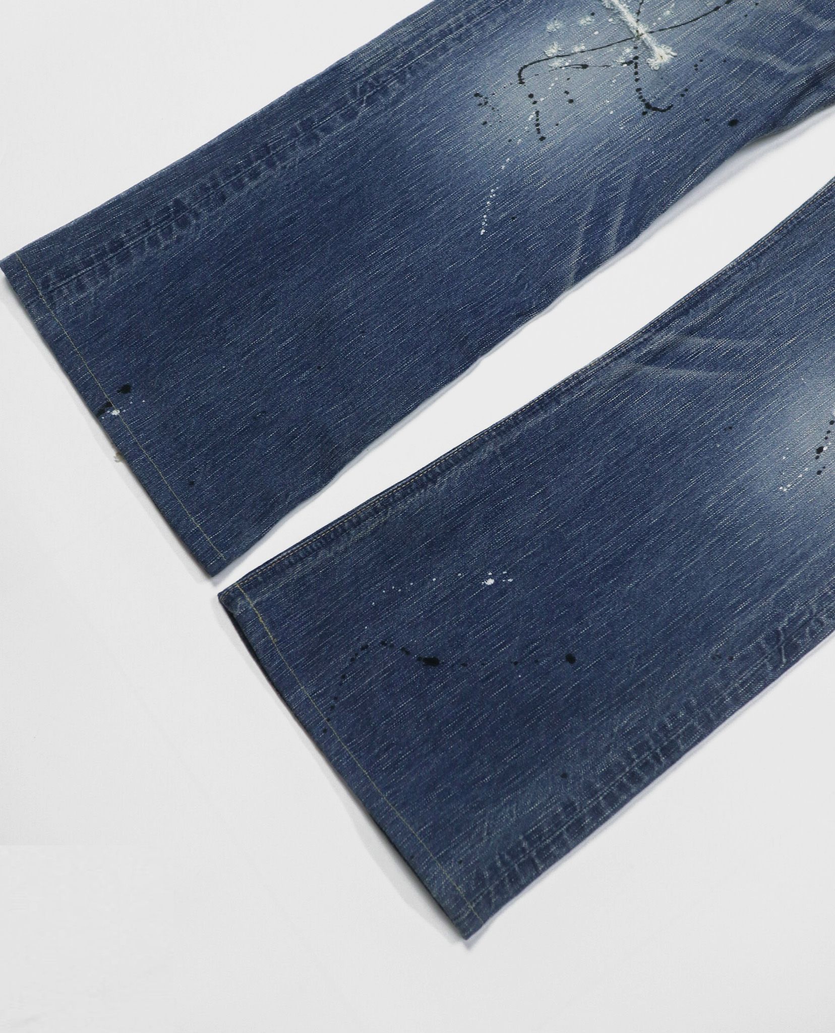 03.01.23 - VTG SPLASH PAINTING FLARED DENIM PANTS - EDWIN