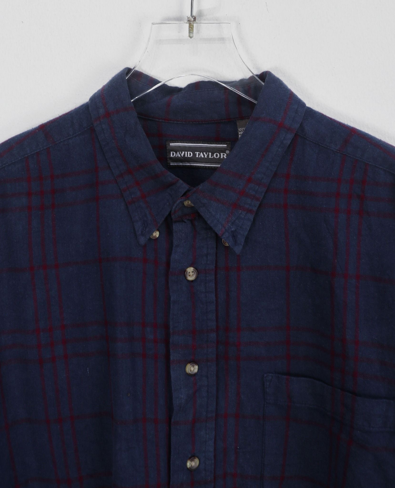 08.03.23 - VTG FLANNEL BUTTON UP SHIRT - DAVID TAYLOR