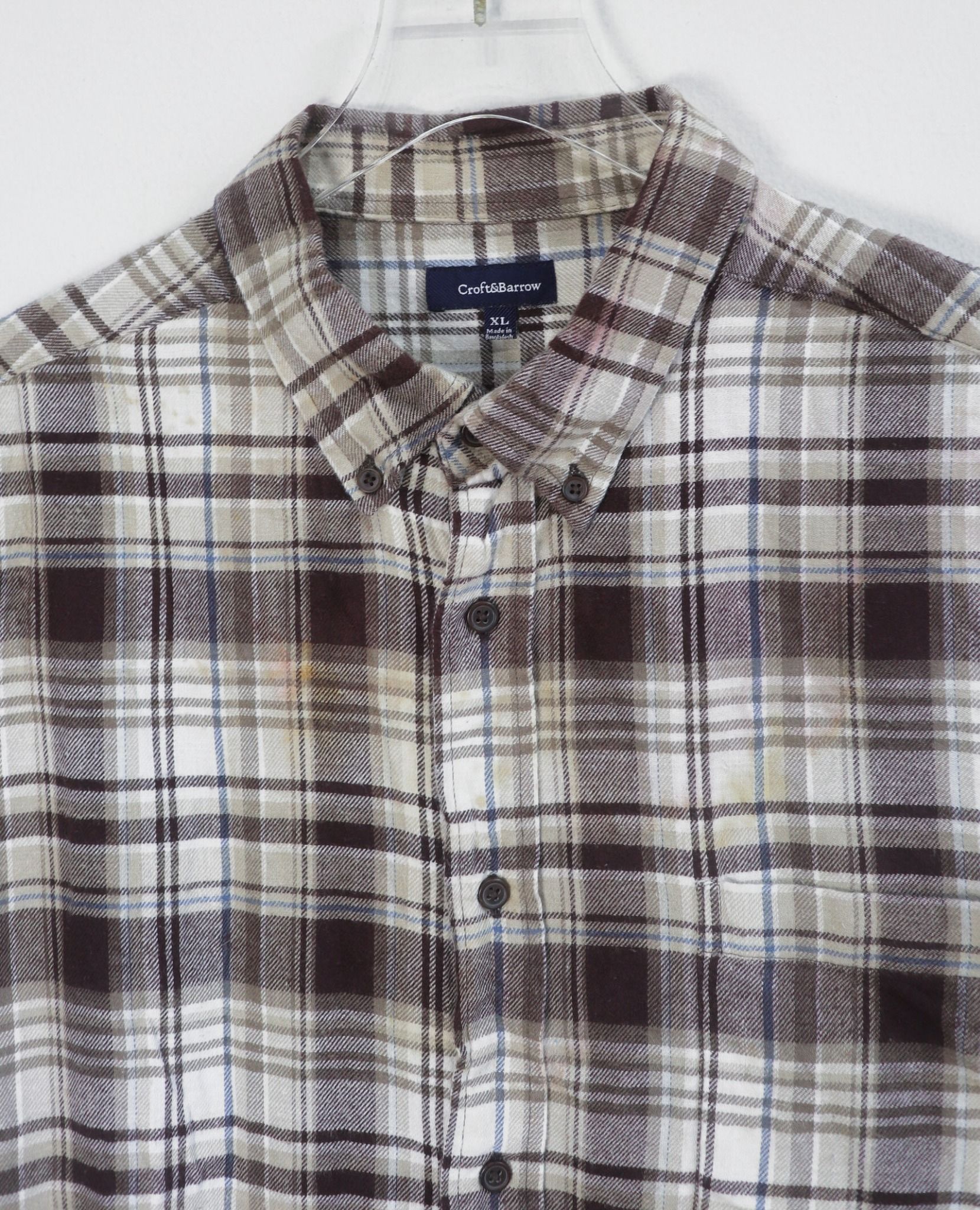 08.03.23 - VTG FLANNEL BUTTON UP SHIRT - CROFT & BARROW