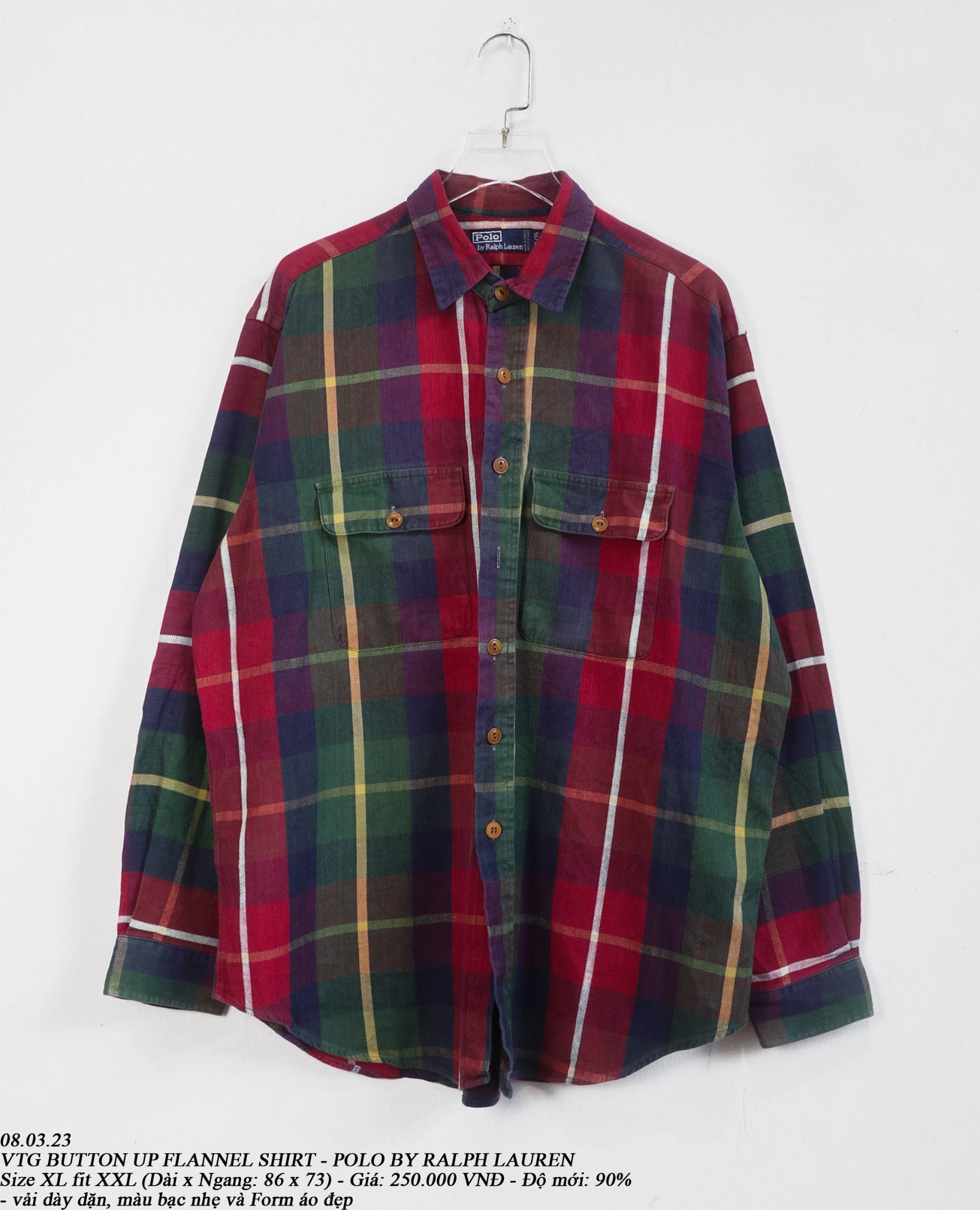08.03.23 - VTG FLANNEL BUTTON UP SHIRT - POLO by RALPH LAUREN