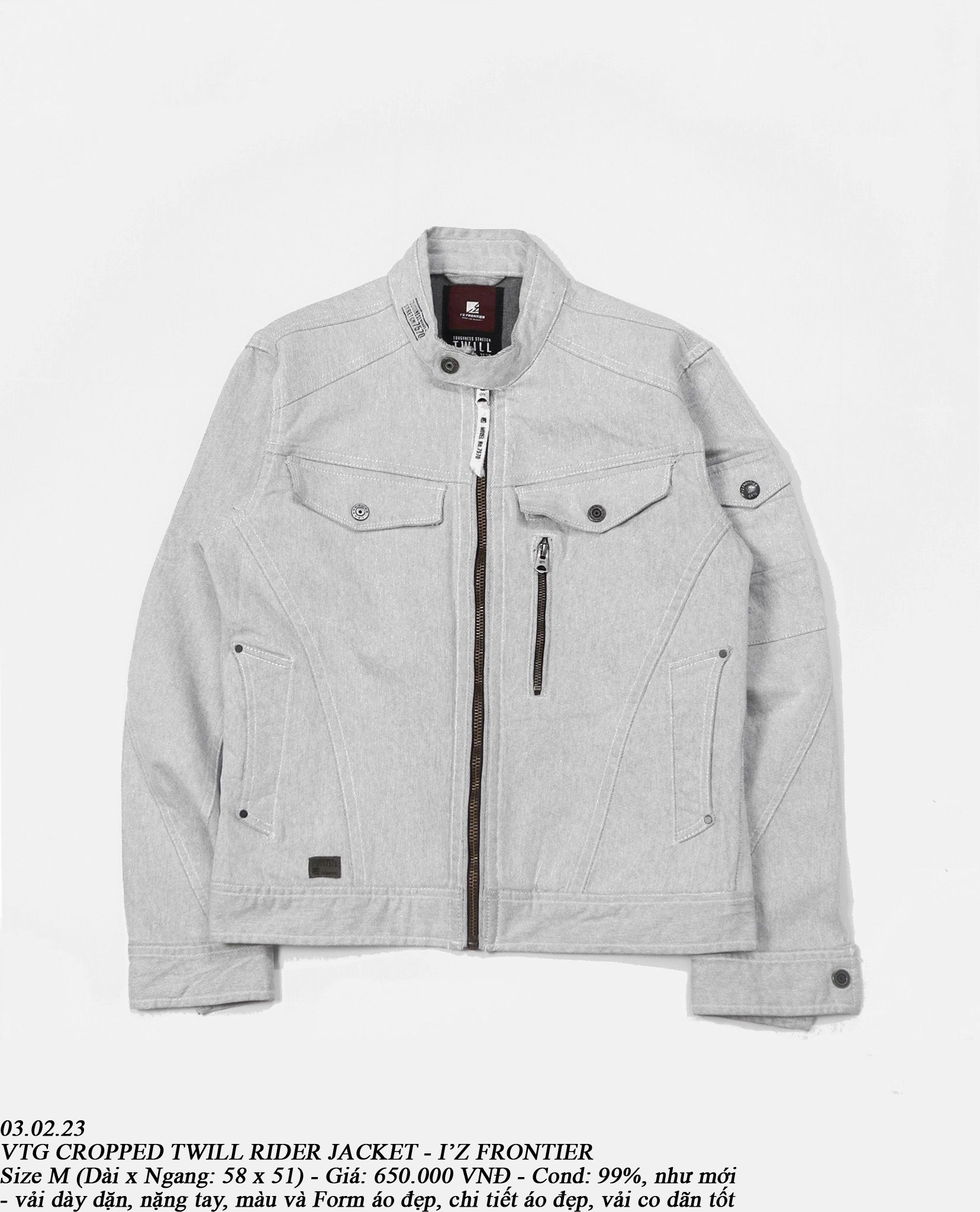 03.02.23 - VTG CROPPED TWILL RIDER JACKET - I'Z FRONTIER