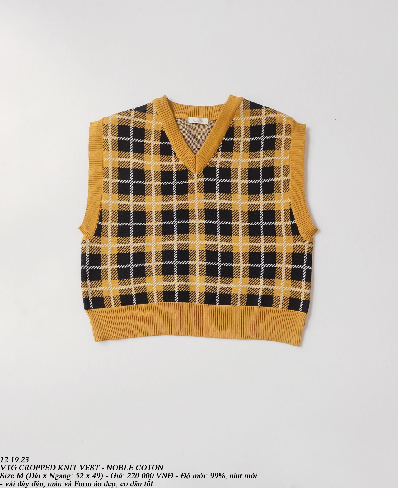 12.19.23 - VTG KNIT VEST - NOBLE COTTON